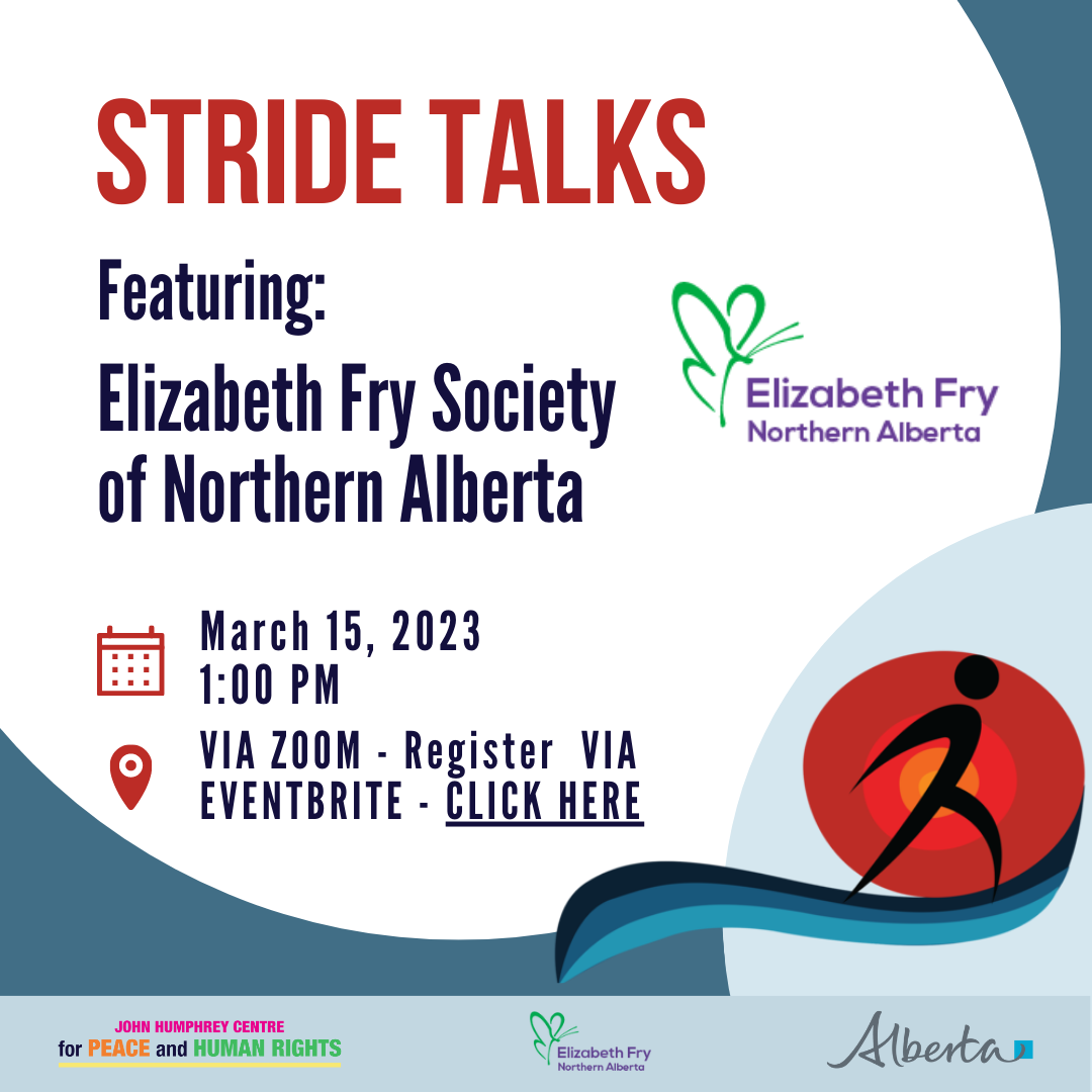 Stride Talks with Elizabeth Fry Society of Northern Alberta