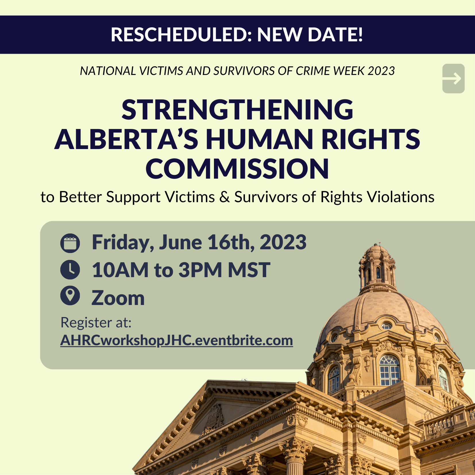 RESCHEDULED: Addressing Barriers Within The Alberta Human Rights Commission and Tribunal