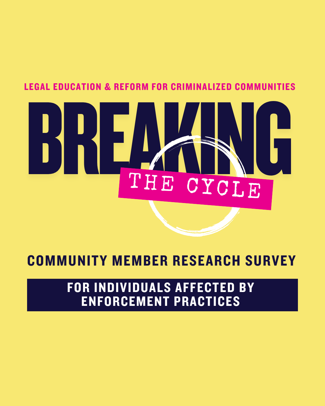 New Survey for Individuals Affected by Enforcement Practices