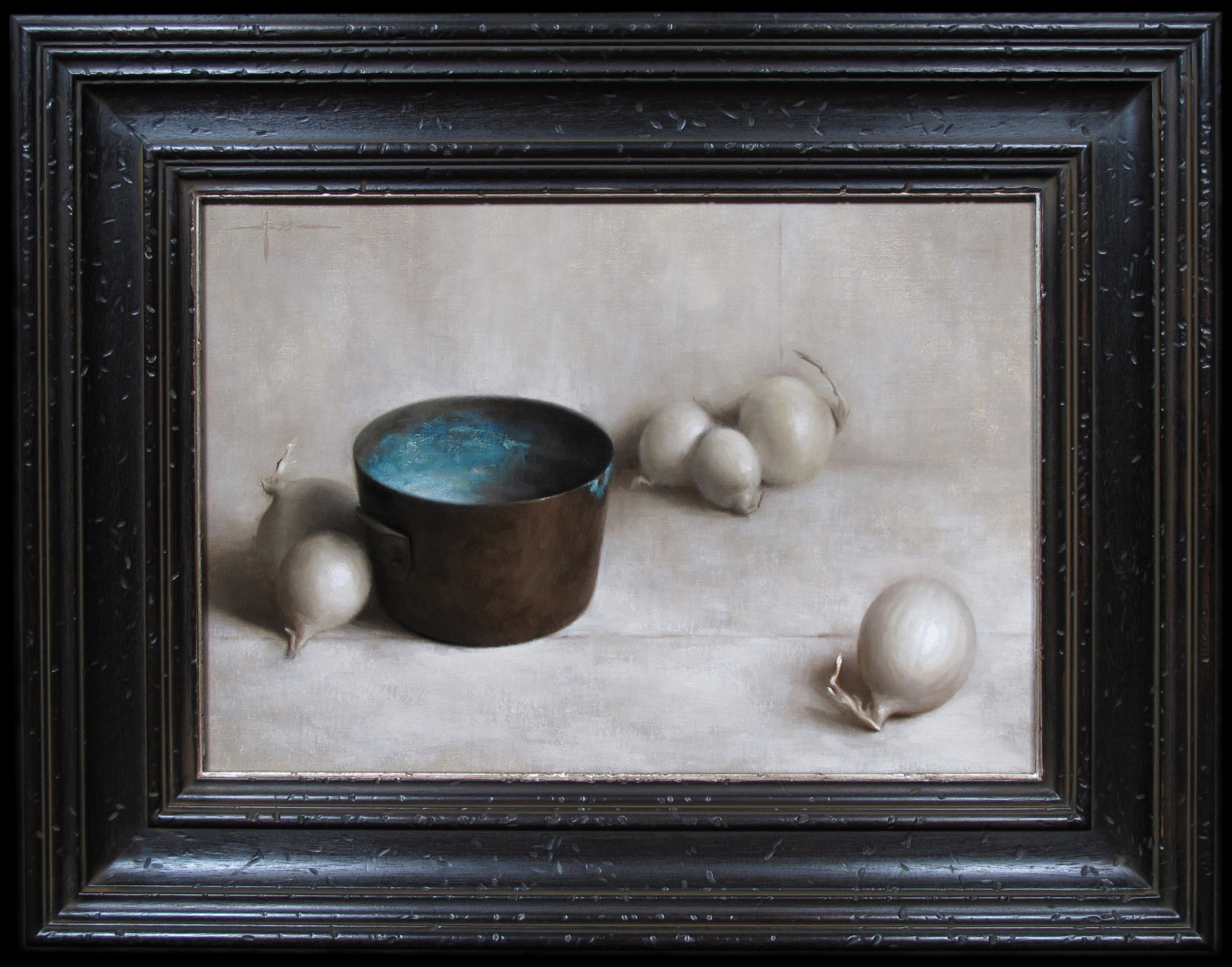 Composition with Oxidized Copper Bowl & Onions (Frame).jpg