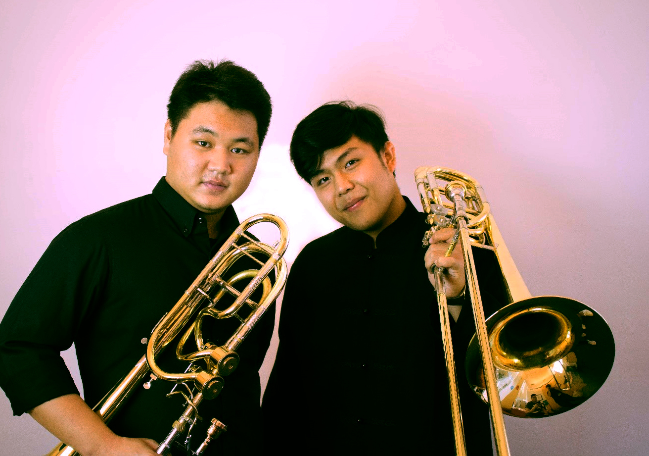 Above: Pradch Limvoranant (BMus Year 4, Trombone) and Pawin Pungbua (BMus Year 2, Trombone) are co-coordinators of the inaugural Thailand International Trombone Festival