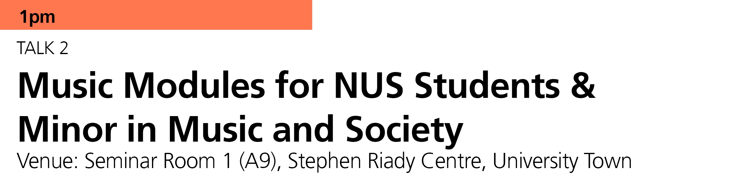 In addition to a range of music modules available to NUS students, beginning this coming academic year, NUS students are able to read a new Minor in Music & Society . Find out more here: https://www.ystmusic.nus.edu.sg/news/minor-in-music-society