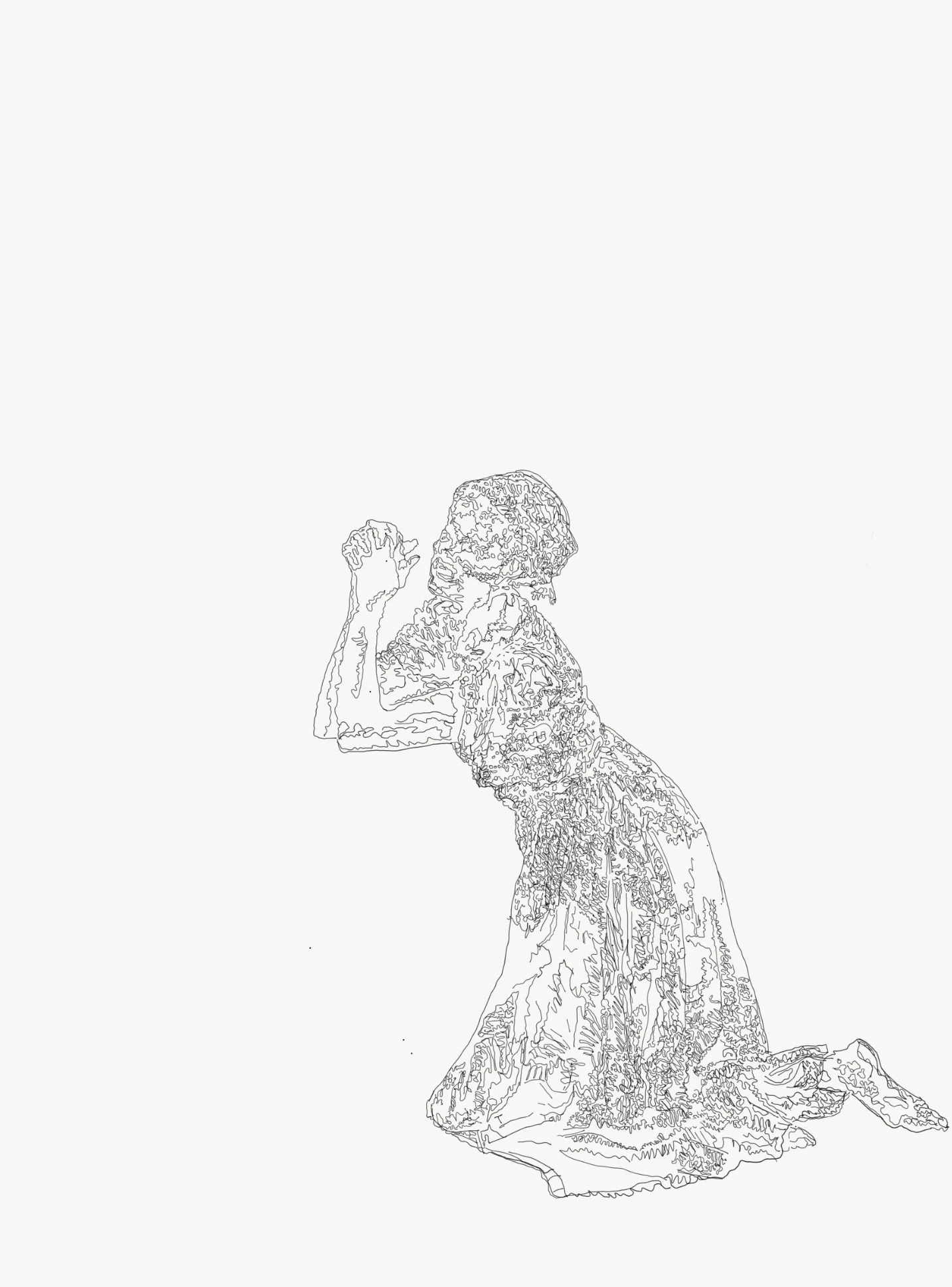Slave praying 2019 drawing