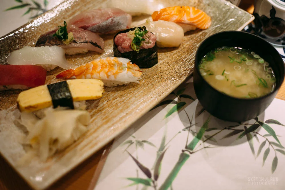 uoriki kaisen sushi, sushi, tokyo, food, japan, sketch and run