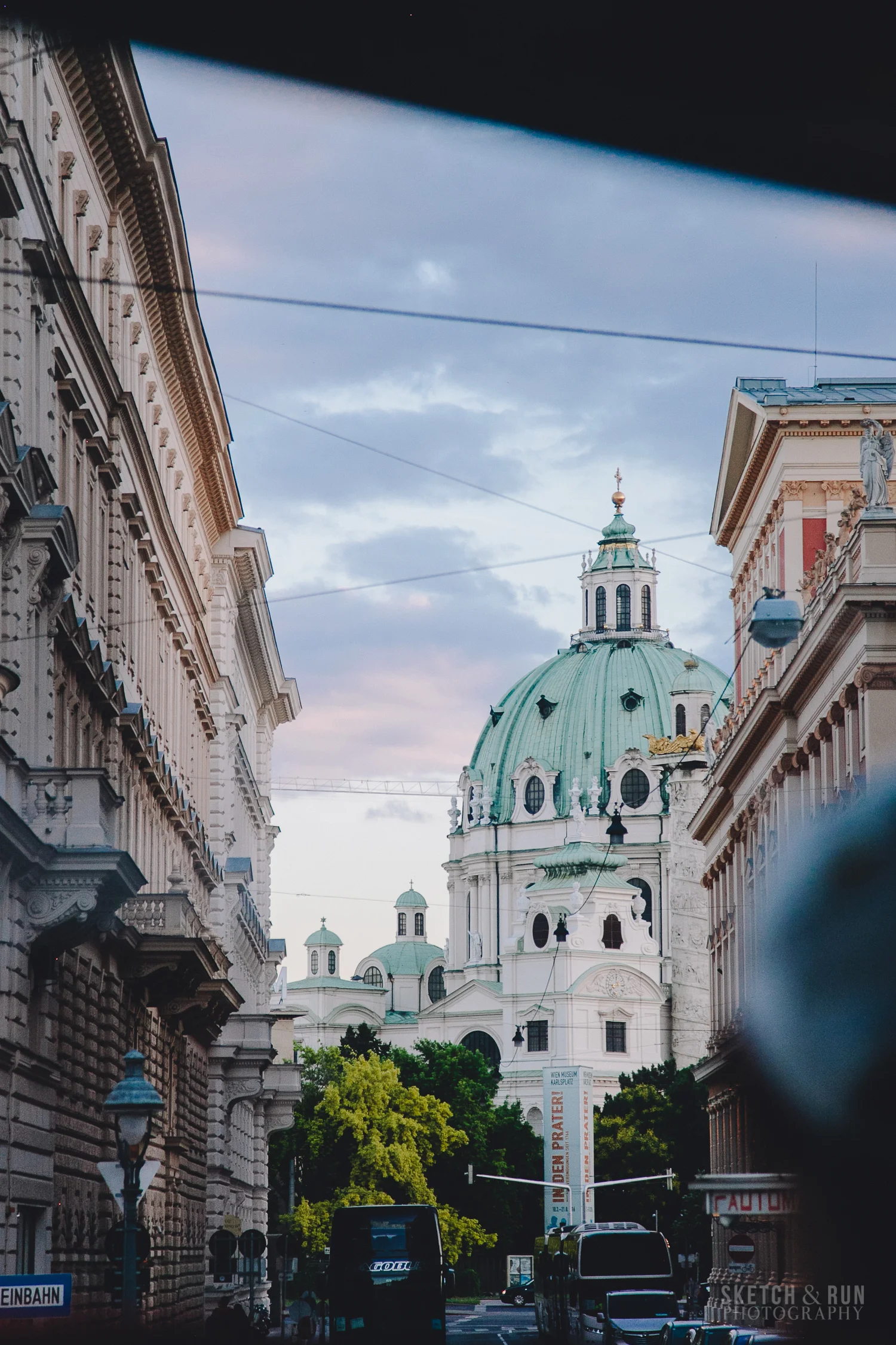 Vienna, Austria, teal dome, street photography