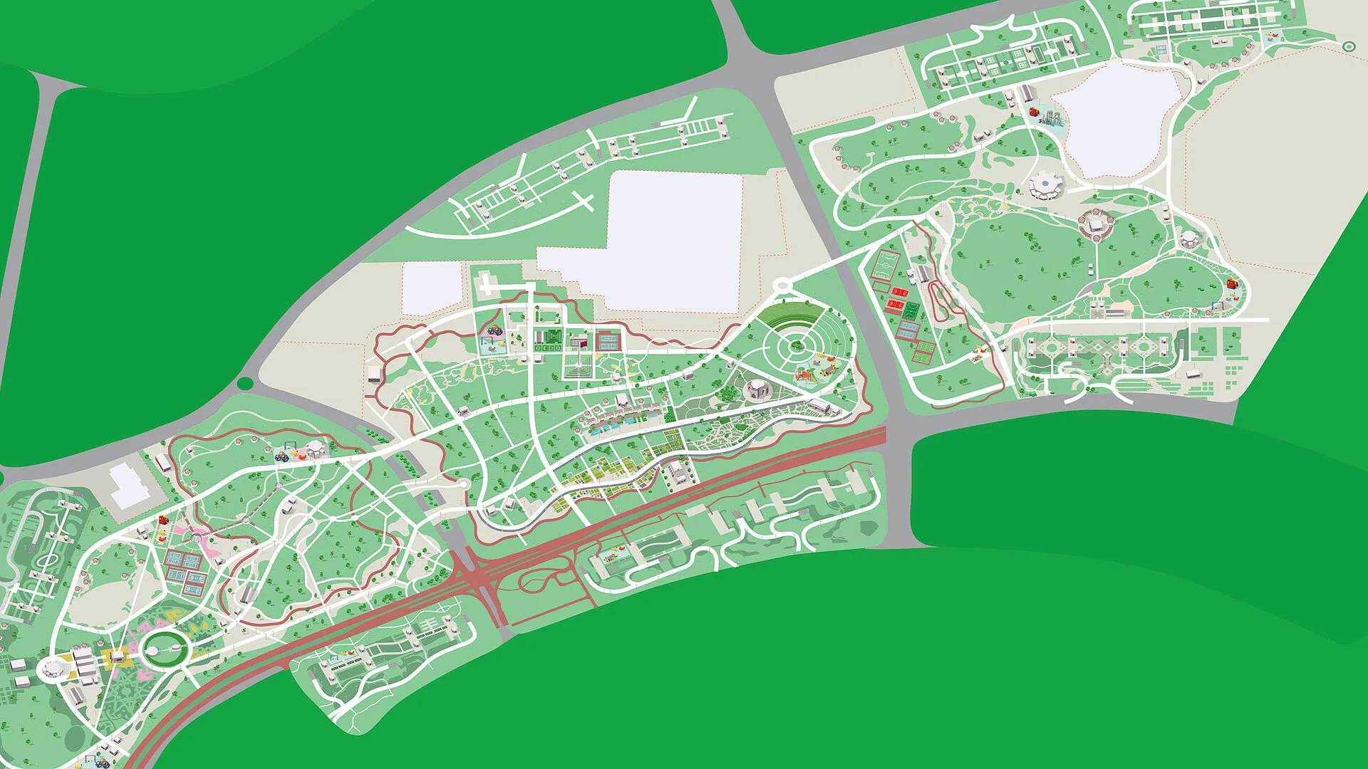 Al Bidda Map Design and Illustration