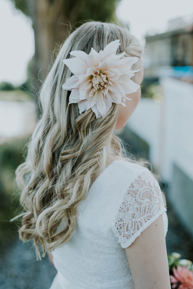 Cafe Au Lait dahlia | hair and makeup for brides | full-service destination wedding | get married in Denmark | Aero Island | Danish Island Weddings | Denmark wedding planners and venue