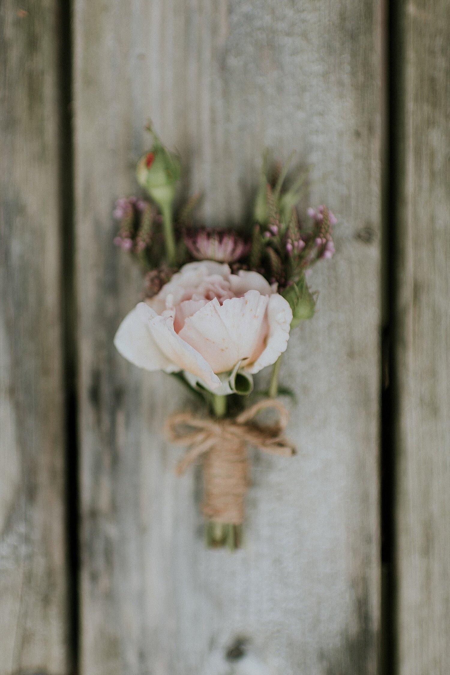 Groom's boutonniere for elopement at The Merchant House, Aero Island, Denmark
