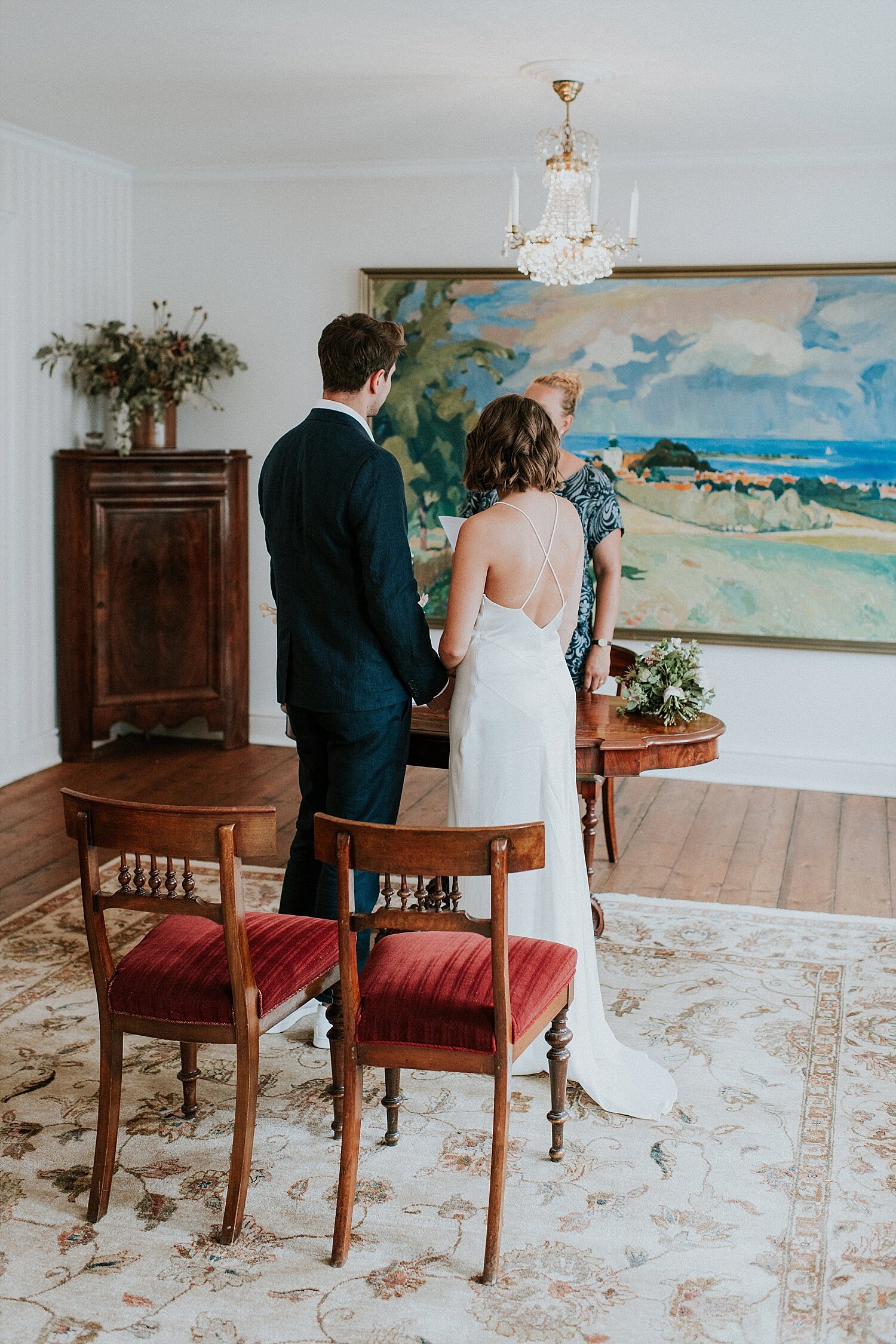 Couple getting married at The Merchant House, Aero Island, Denmark