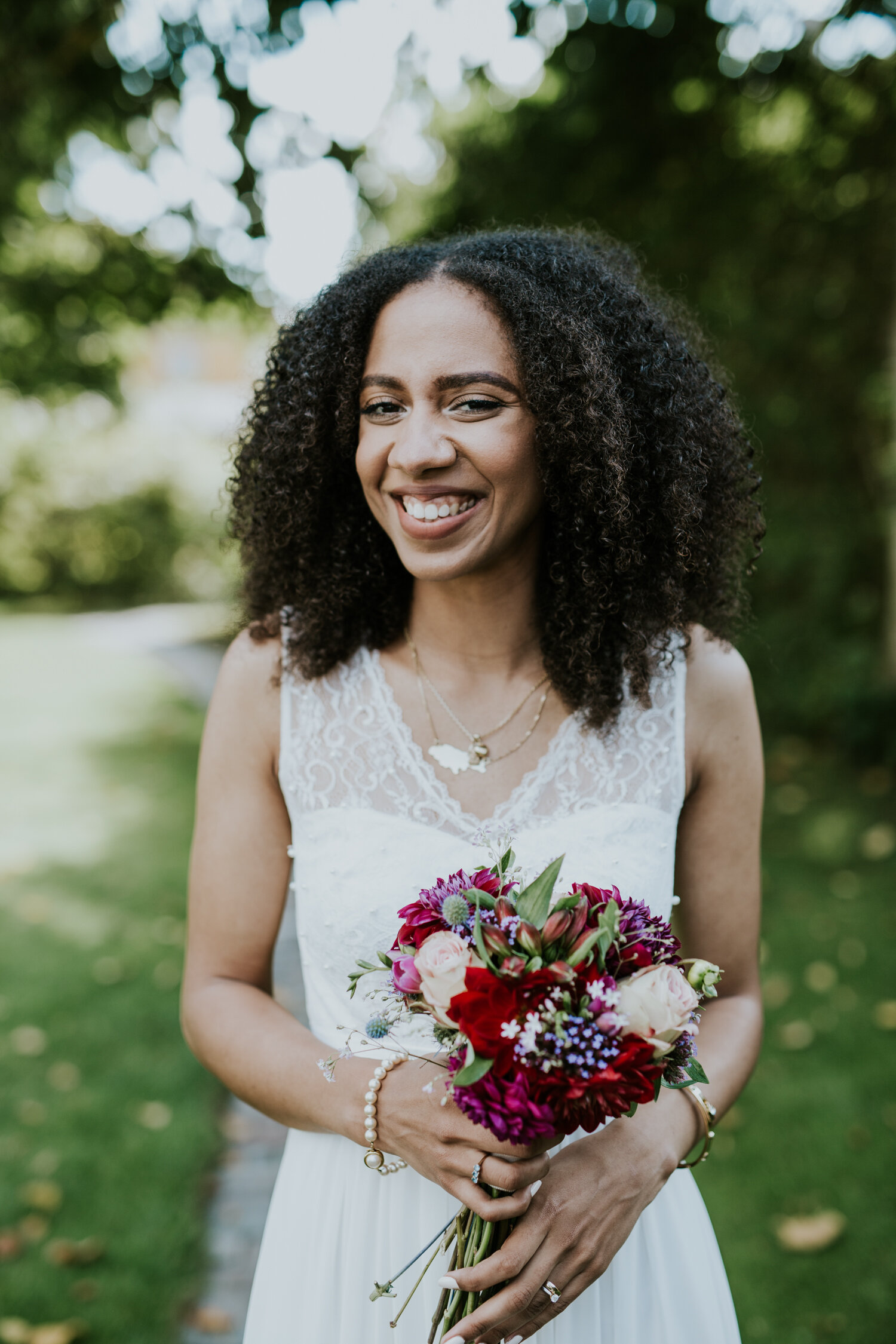 Black bride with natural hair | hair and makeup for brides | full-service destination wedding | get married in Denmark | Aero Island | Danish Island Weddings | Denmark wedding planners and venue
