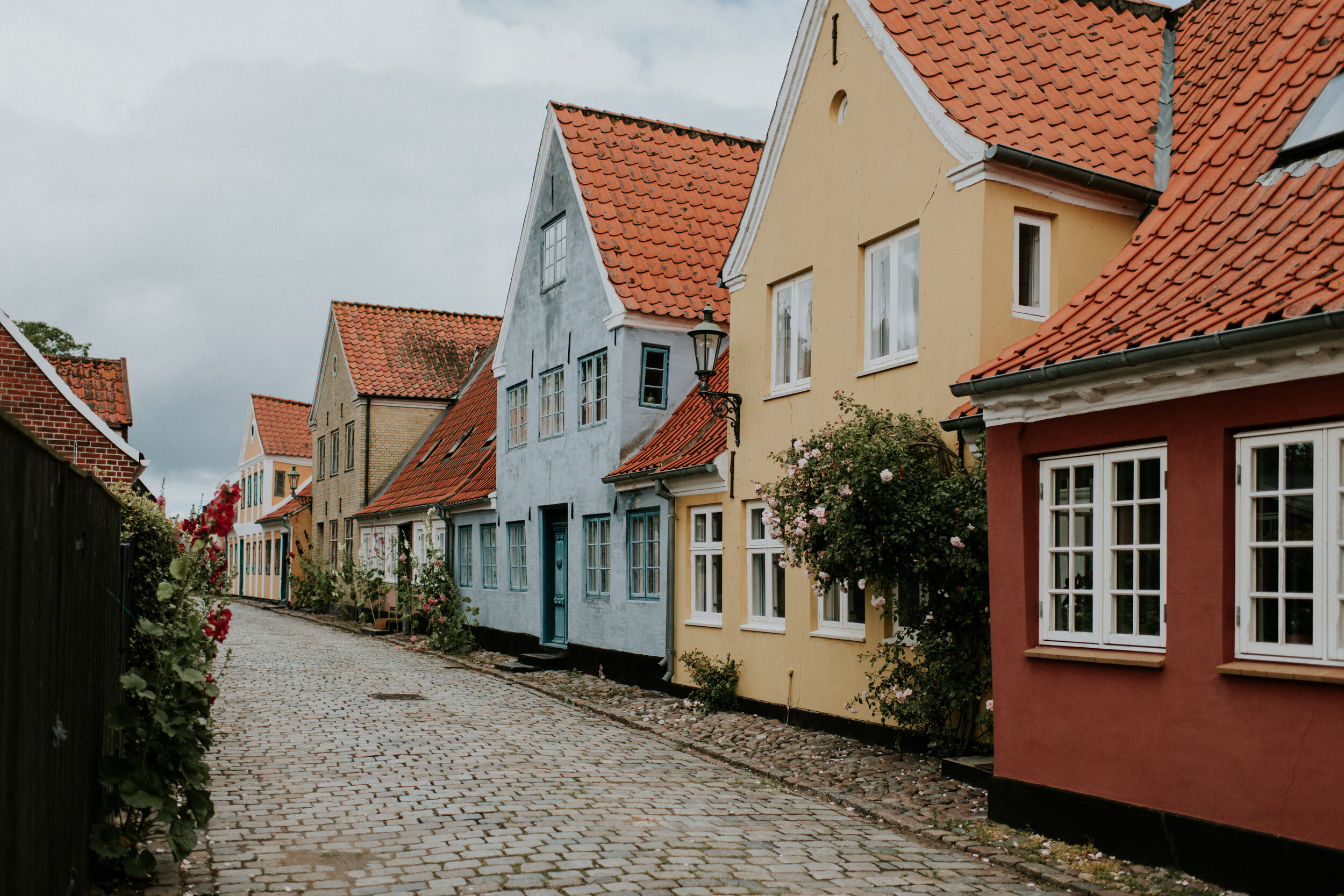 Romantic Danish town | Colorful houses in village | Danish Island Weddings