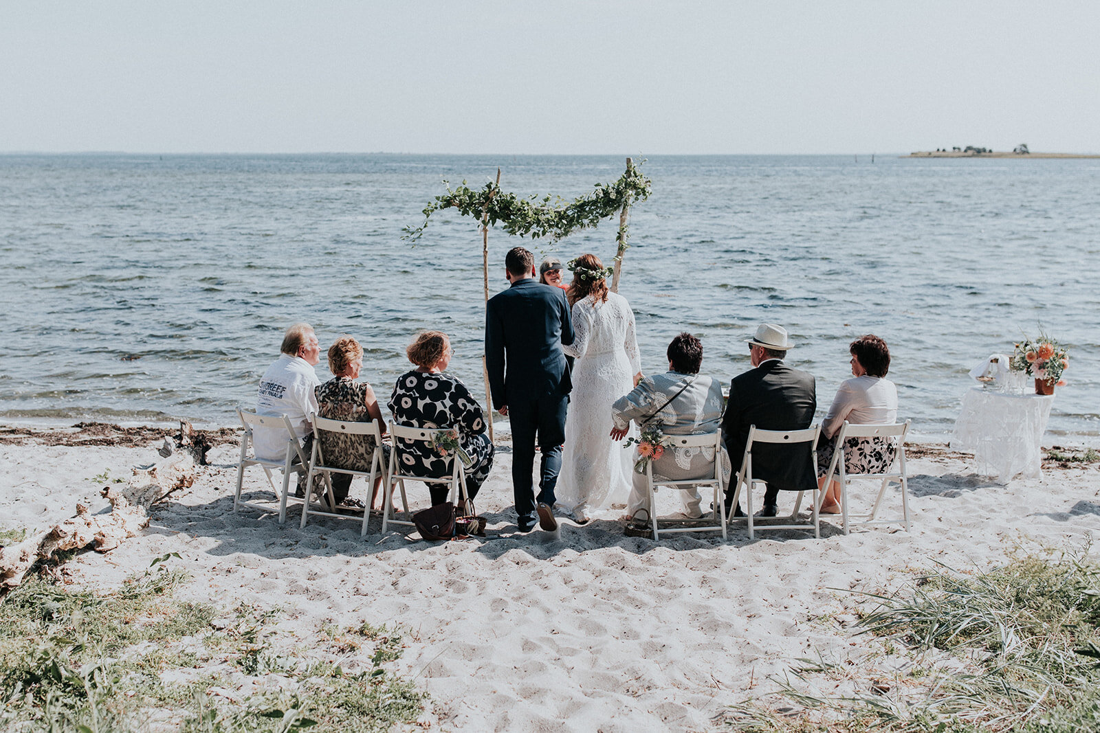 beachside wedding setup - Aero Island, Denmark - Wedding planned and coordinated by Danish Island Weddings - Full service wedding planners