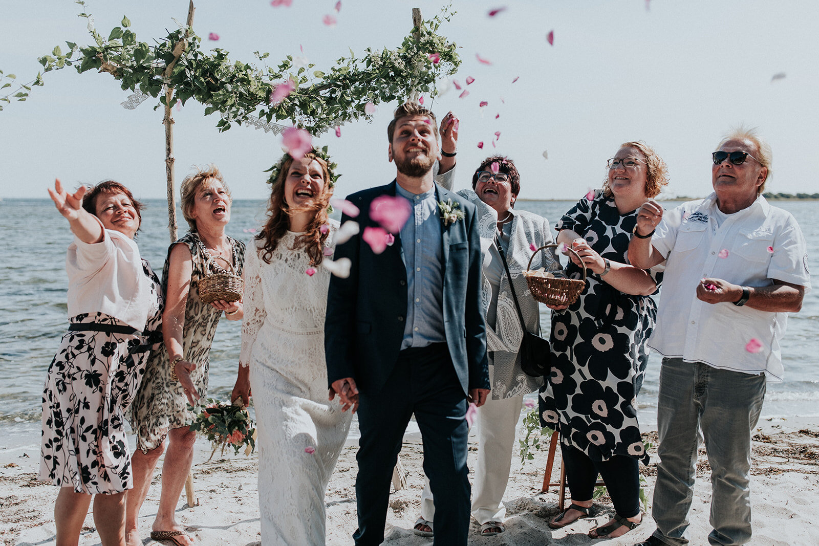 beachside wedding setup - Aero Island, Denmark - Wedding planned and coordinated by Danish Island Weddings - Full service wedding planners