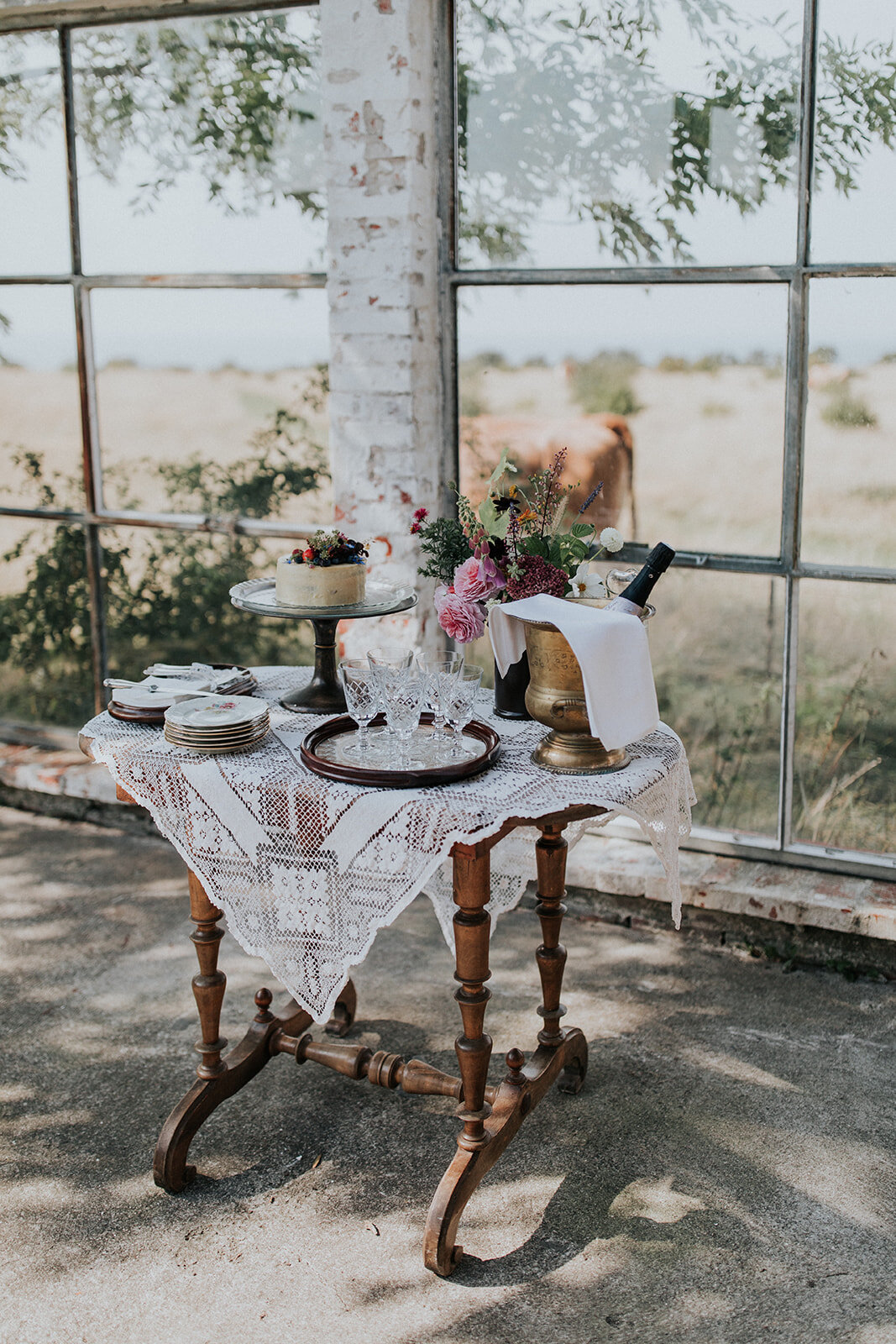 wedding reception setup at intimate rustic wedding - aero island, denmark - full service wedding planners - danish island weddings