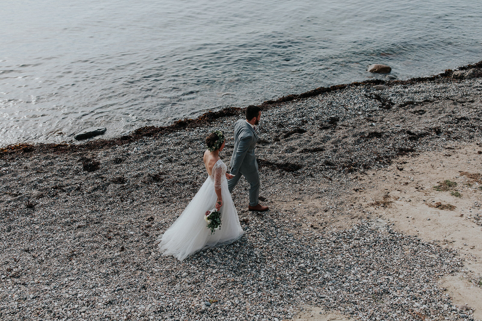 bride and groom at intimate rustic wedding ceremony - aero island, denmark - full service wedding planners - danish island weddings