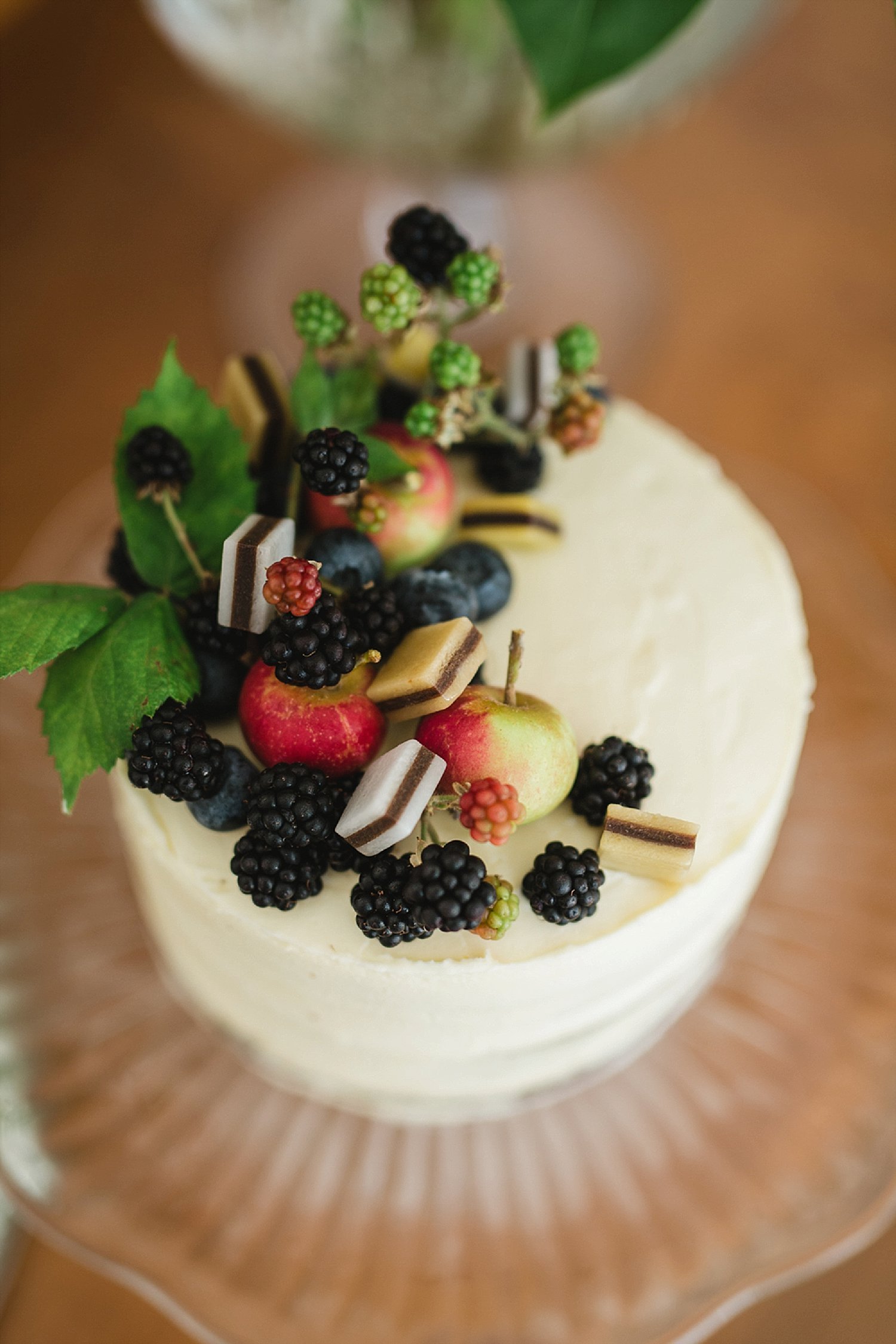 artisanal wedding cake with fruit and confections | full-service destination wedding | get married in Denmark | Aero Island | Danish Island Weddings | Denmark wedding planners and venue