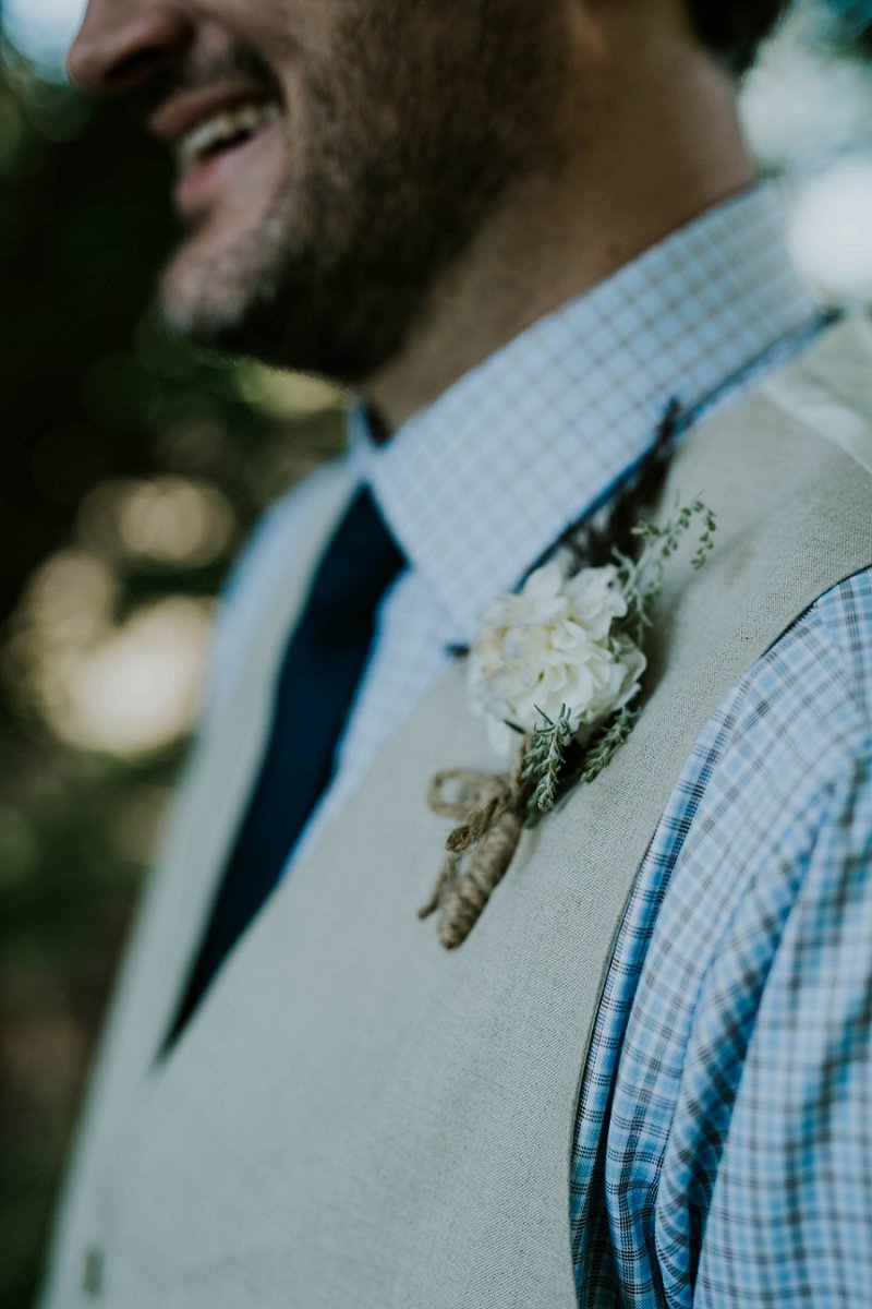 simple rustic groom's boutonniere  | Get married abroad | Aero Island | Danish Island Weddings | Full service Denmark wedding planners