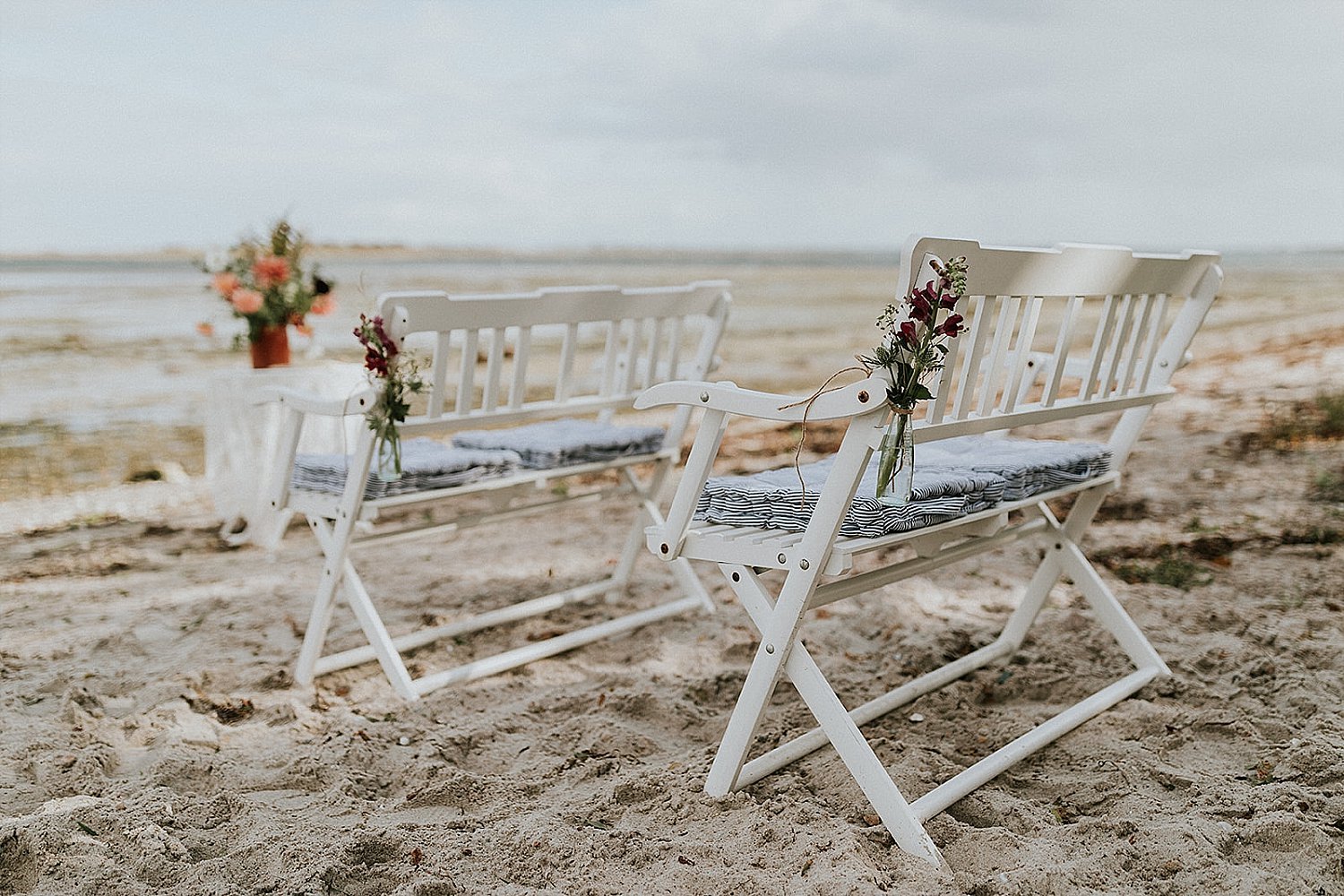 beach wedding setup  | elope abroad | Aero Island | Danish Island Weddings | Full service Denmark wedding planners 