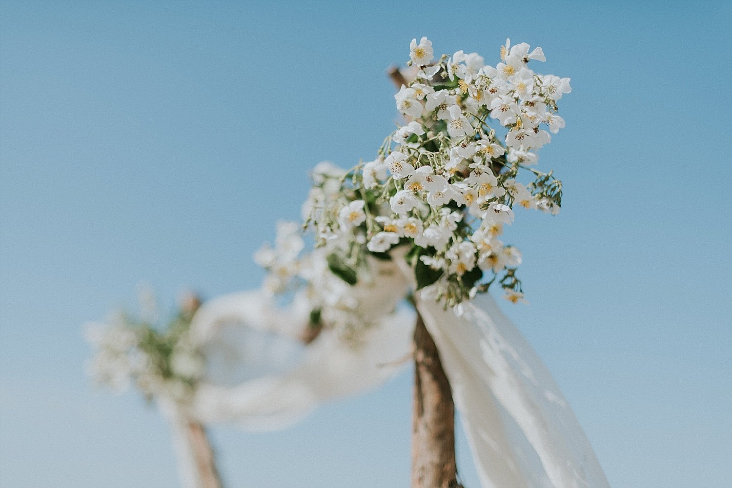 Wedding ceremony floral decor