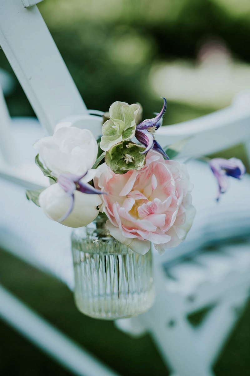 Floral aisle markers - Danish Island Weddings