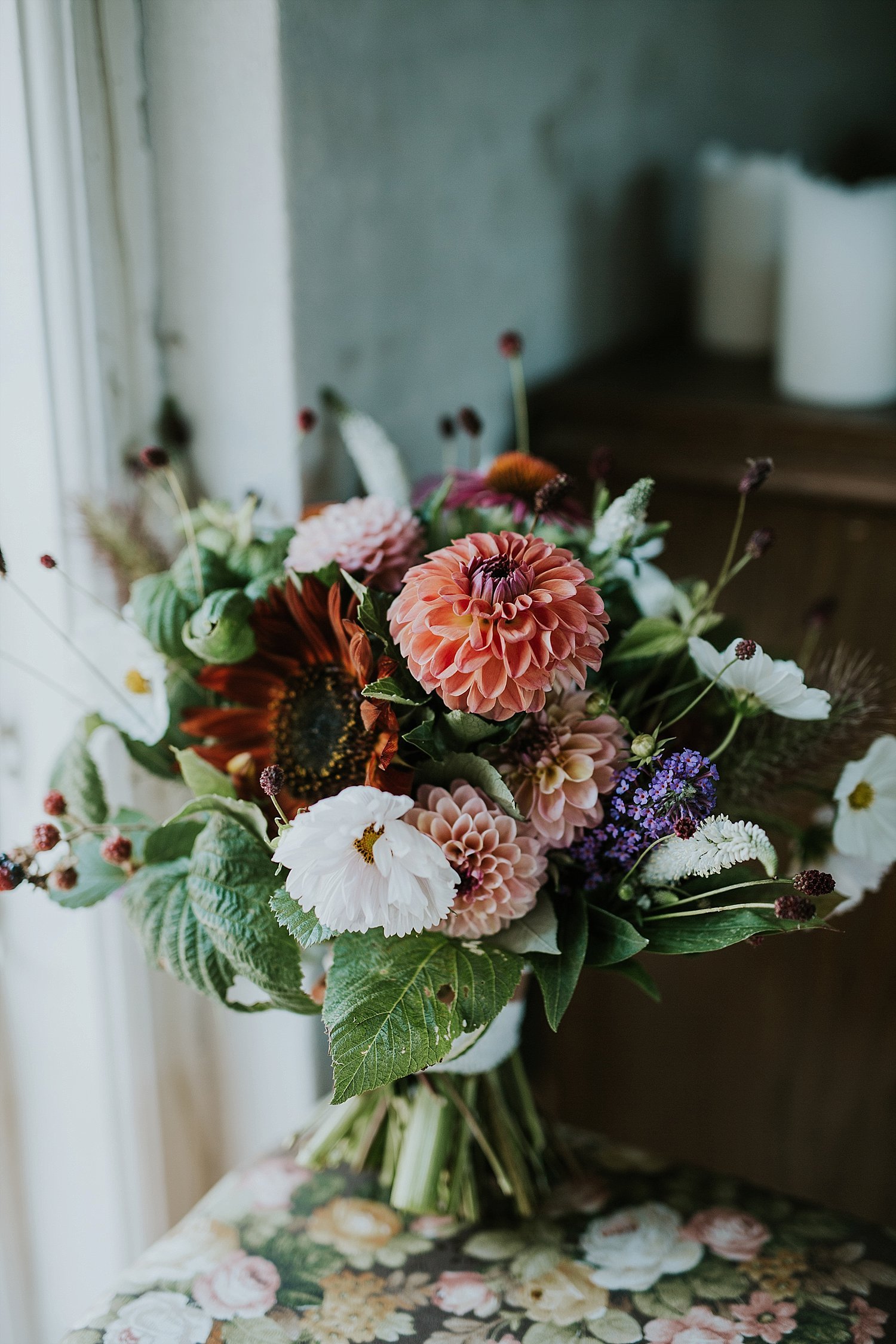 floral bouquet on table  | get married in Europe | Aero Island | Danish Island Weddings | Full service Denmark wedding planners 
