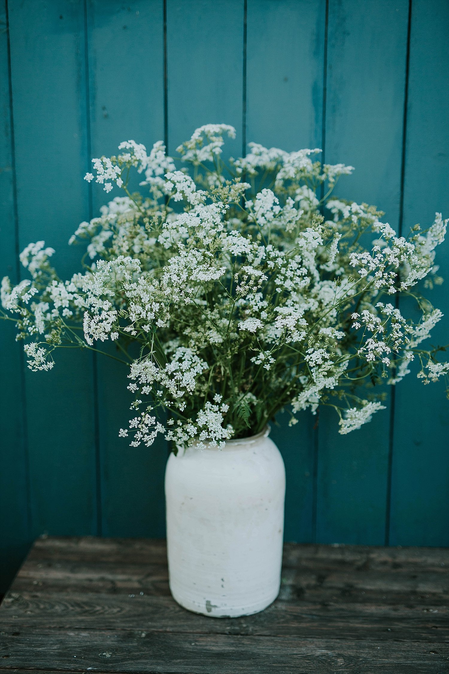 garden bouquet in white vase