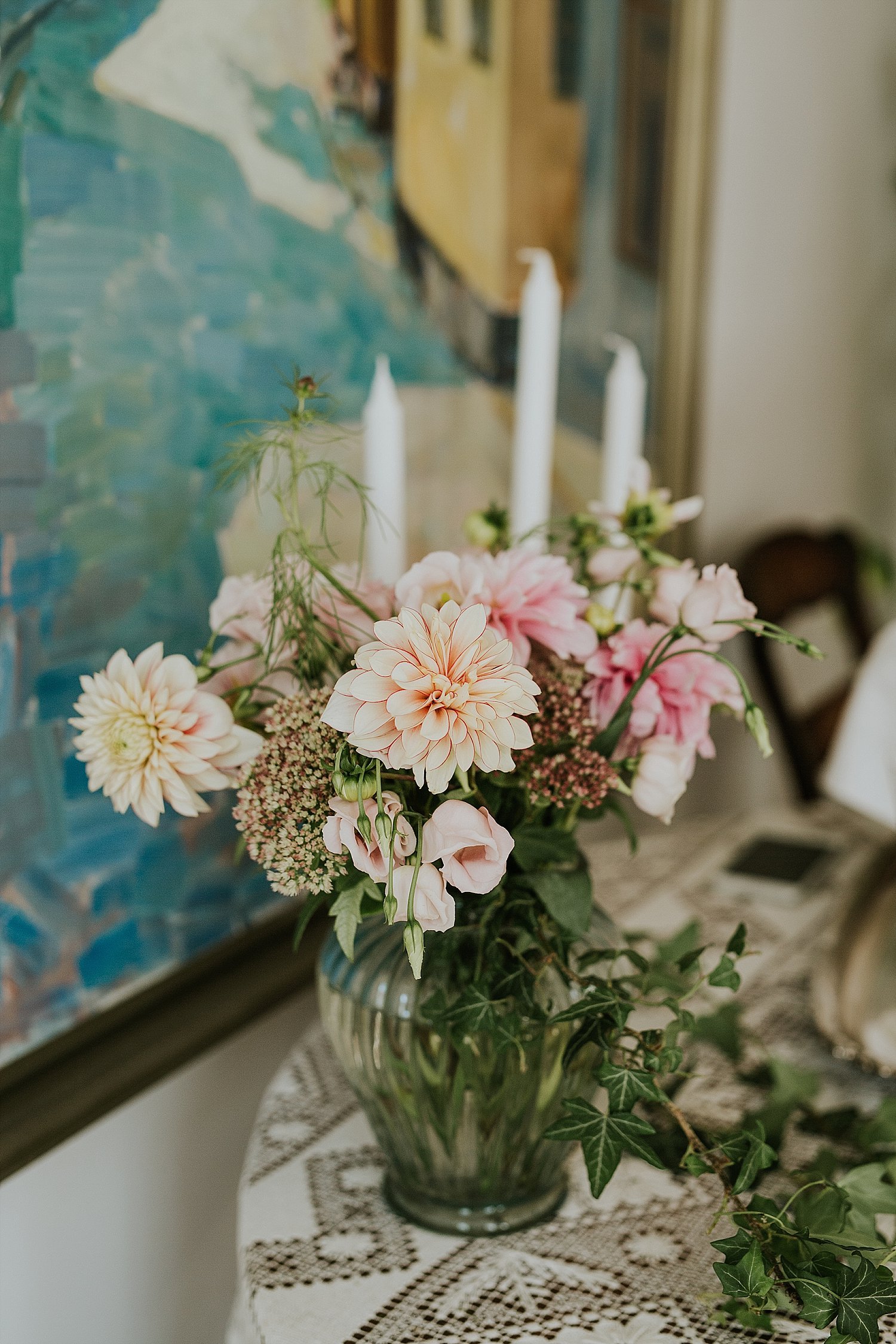 fresh flowers in vase on table | Aero Island | Danish Island Weddings | Full service Denmark wedding planners