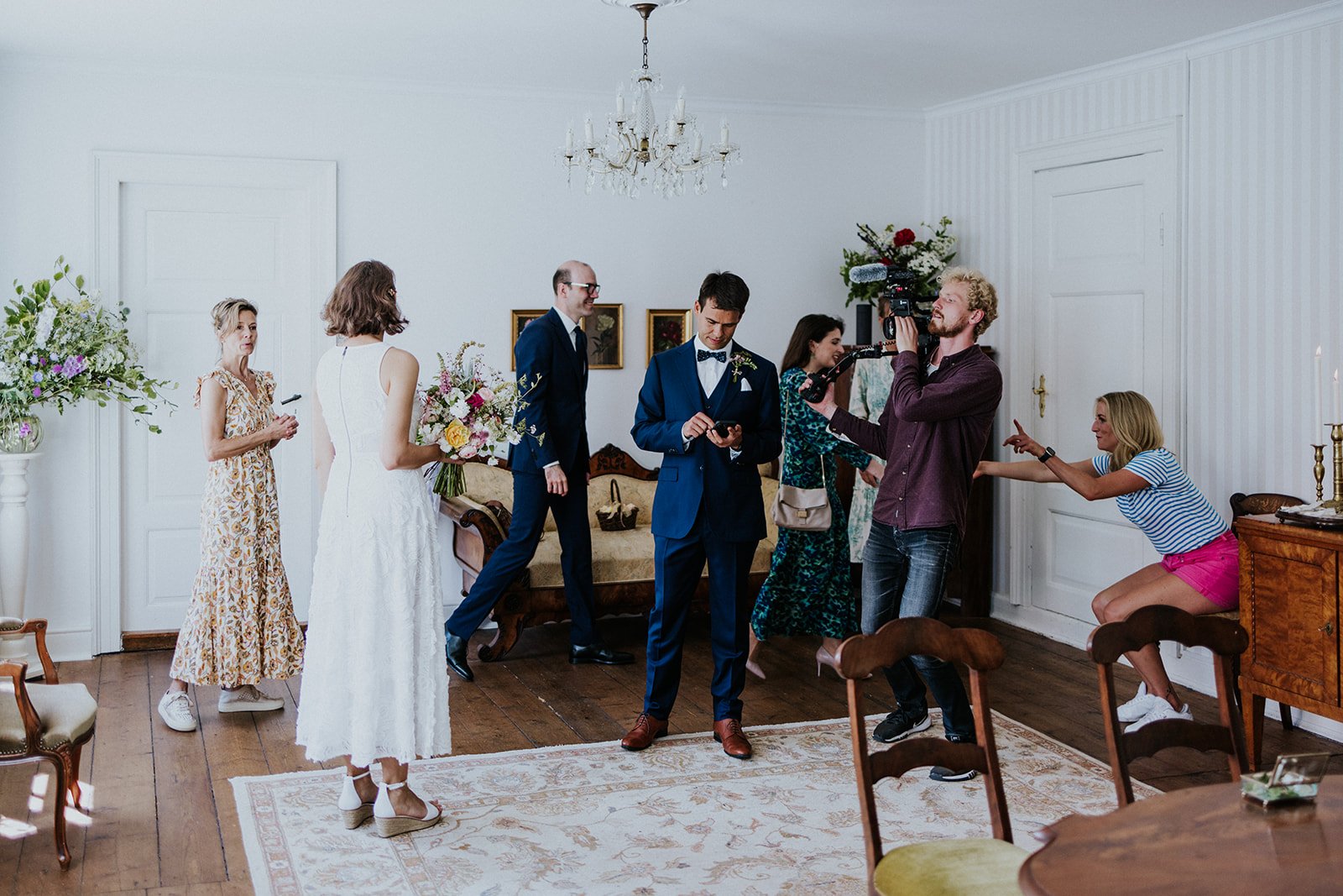 Filming a Wedding at Den Gamle Kobmandsgaard