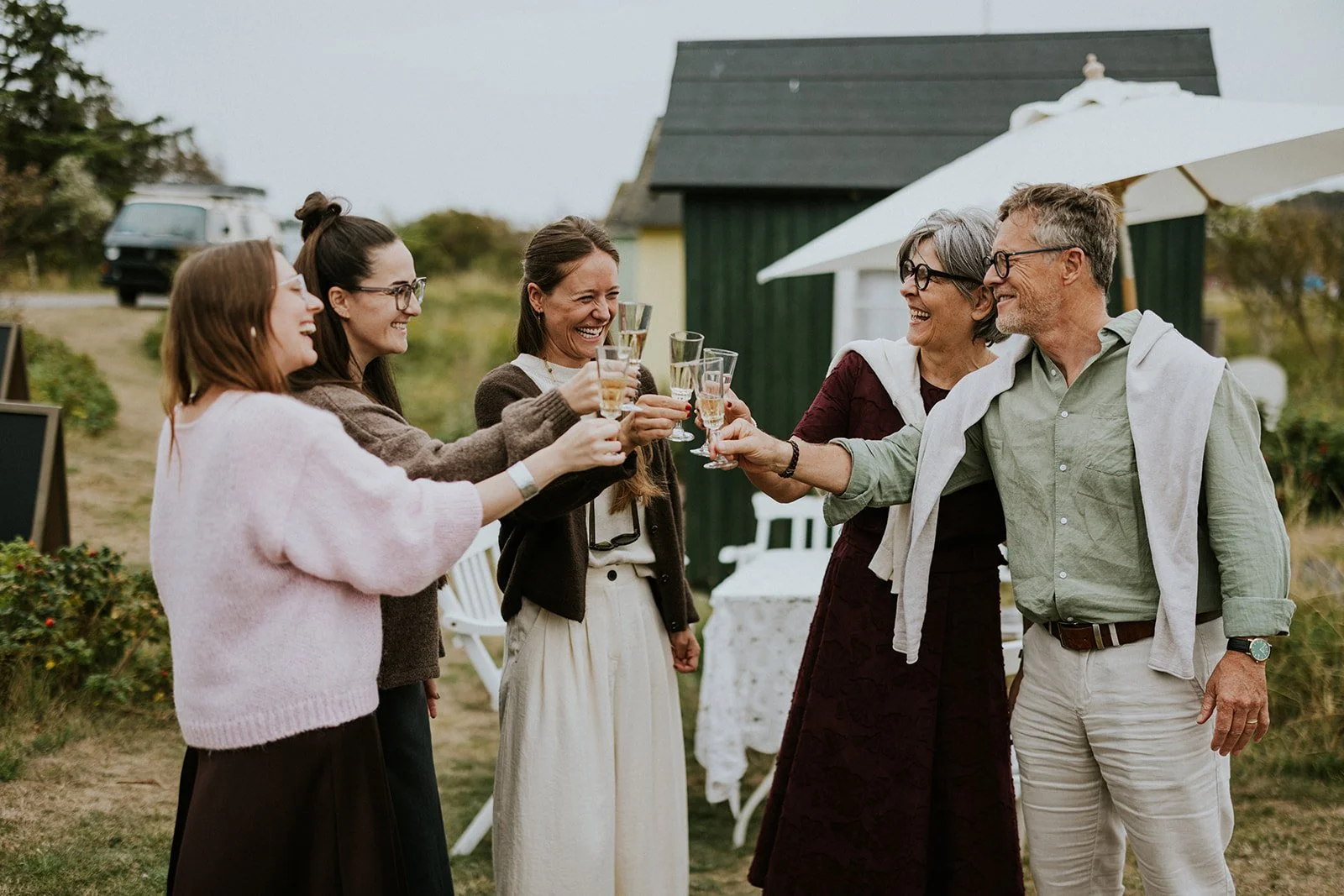 lesbian beach hut wedding celebration denmark