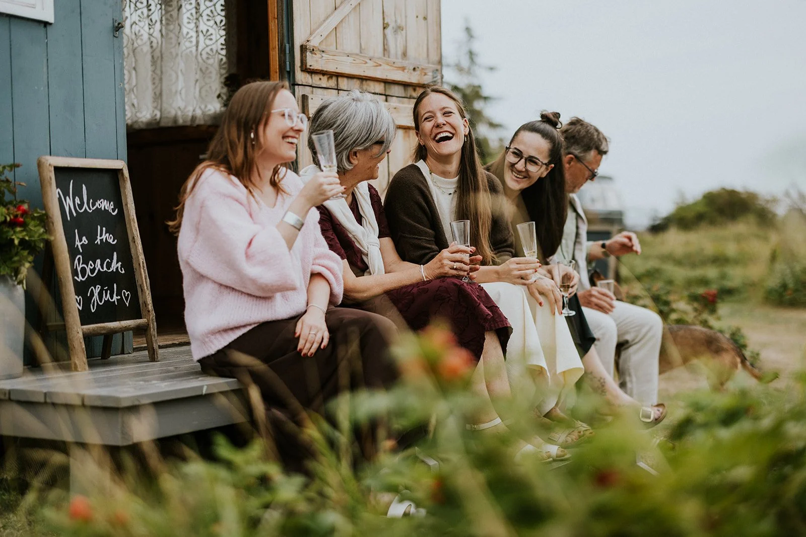  intimate destination wedding group photo denmark