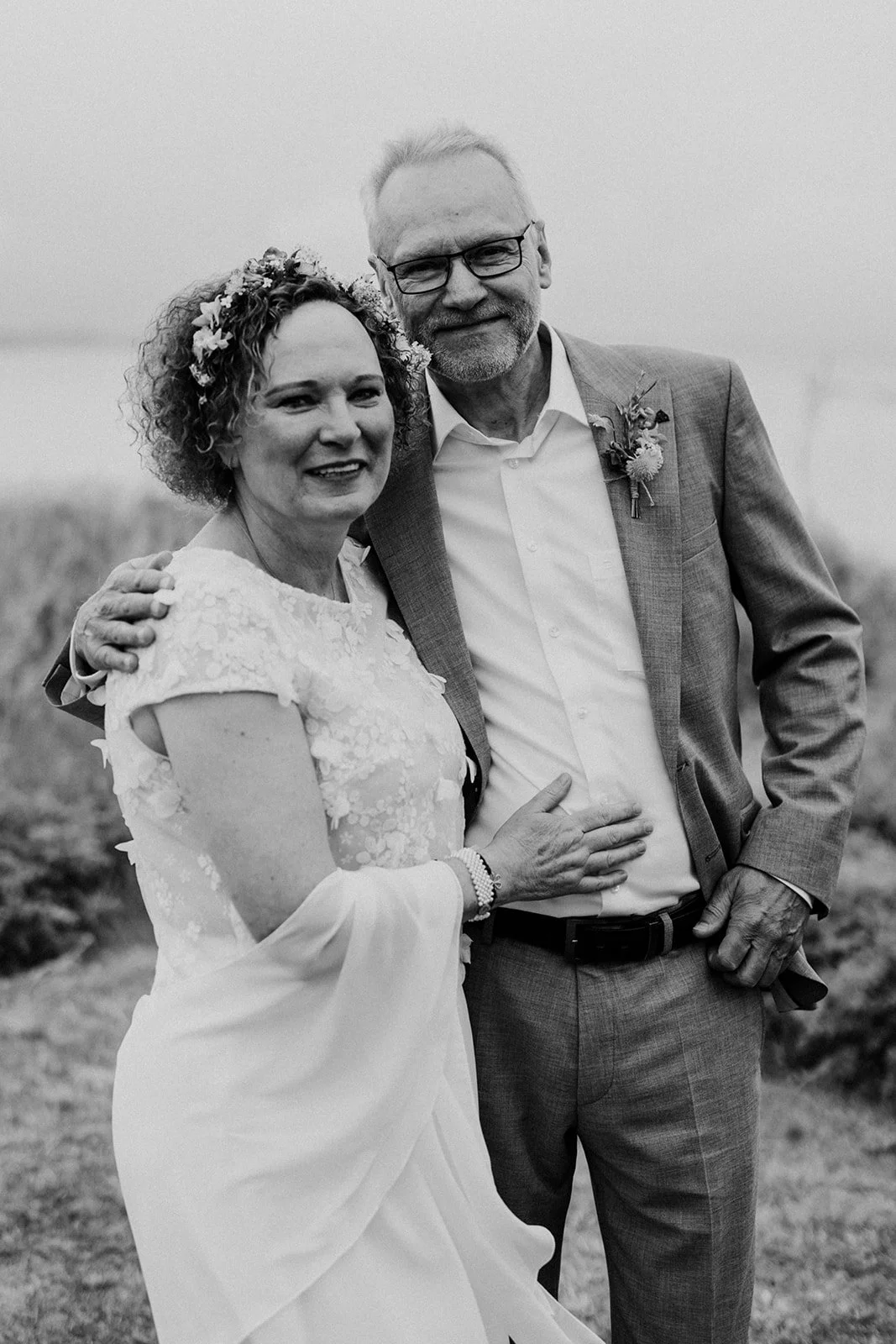 Intimate Coastal Wedding Portrait