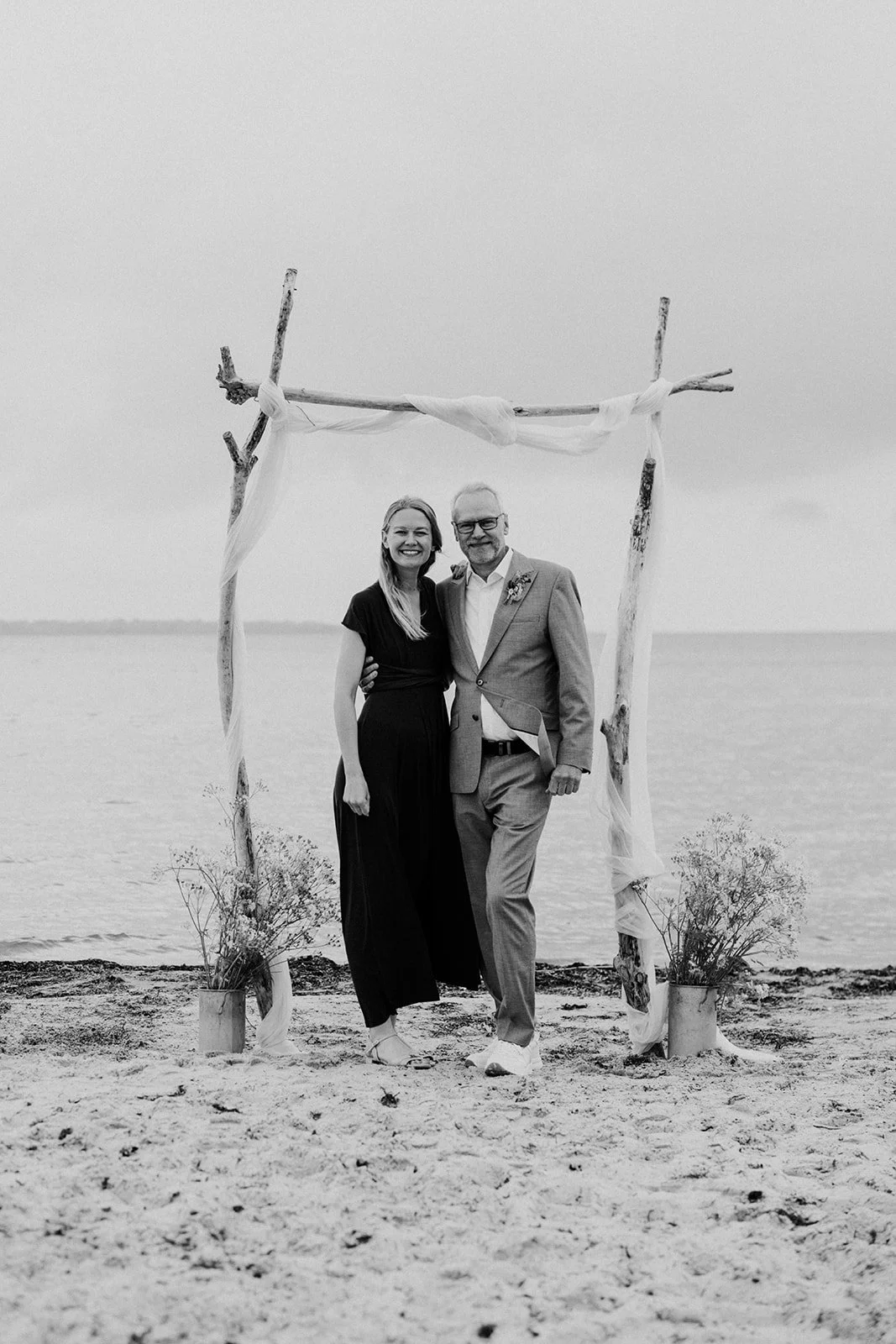 Intimate Coastal Wedding Portrait