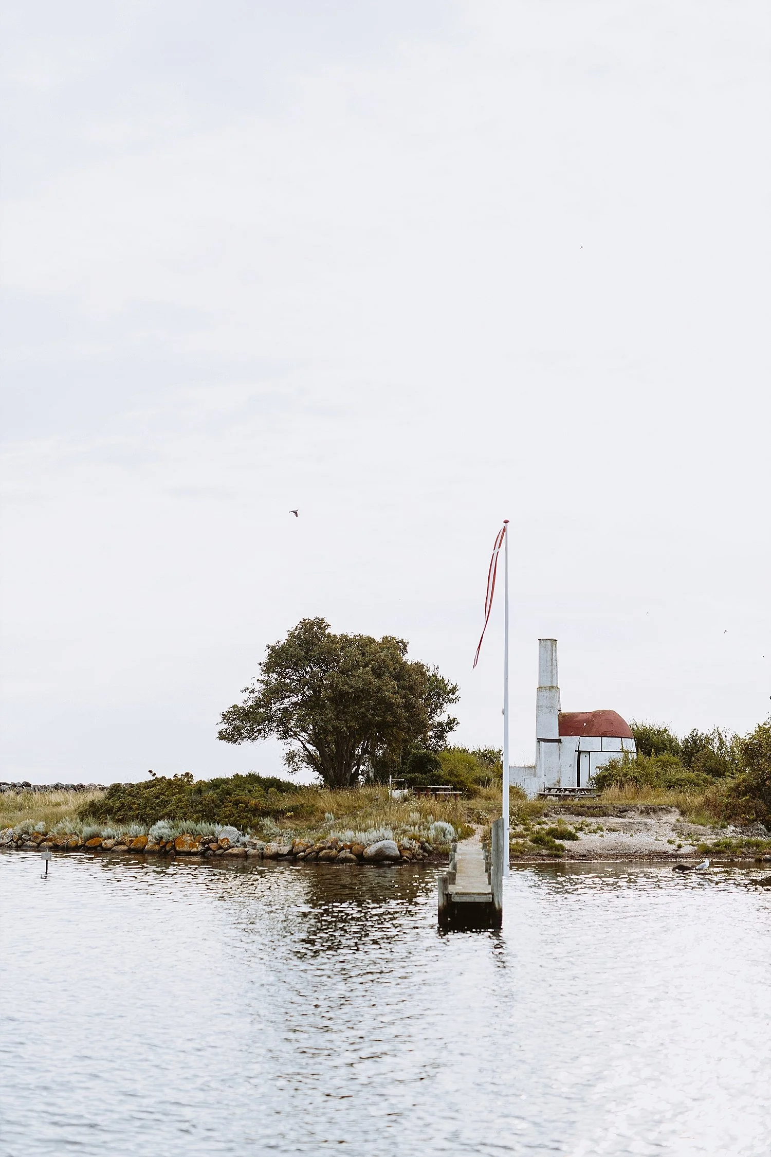 Historical Kalkovnen lime kiln on Frederiksoe island at Marstal Harbour Aeroe Denmark