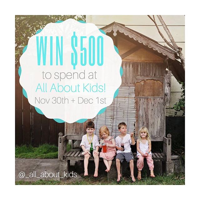 Hope you're all having a lovely weekend!! It&rsquo;s your last chance to enter this amazingly generous competition from All About Kids Pop Up!
Head over to their Instagram account @_all_about_kids to have a chance at winning!!