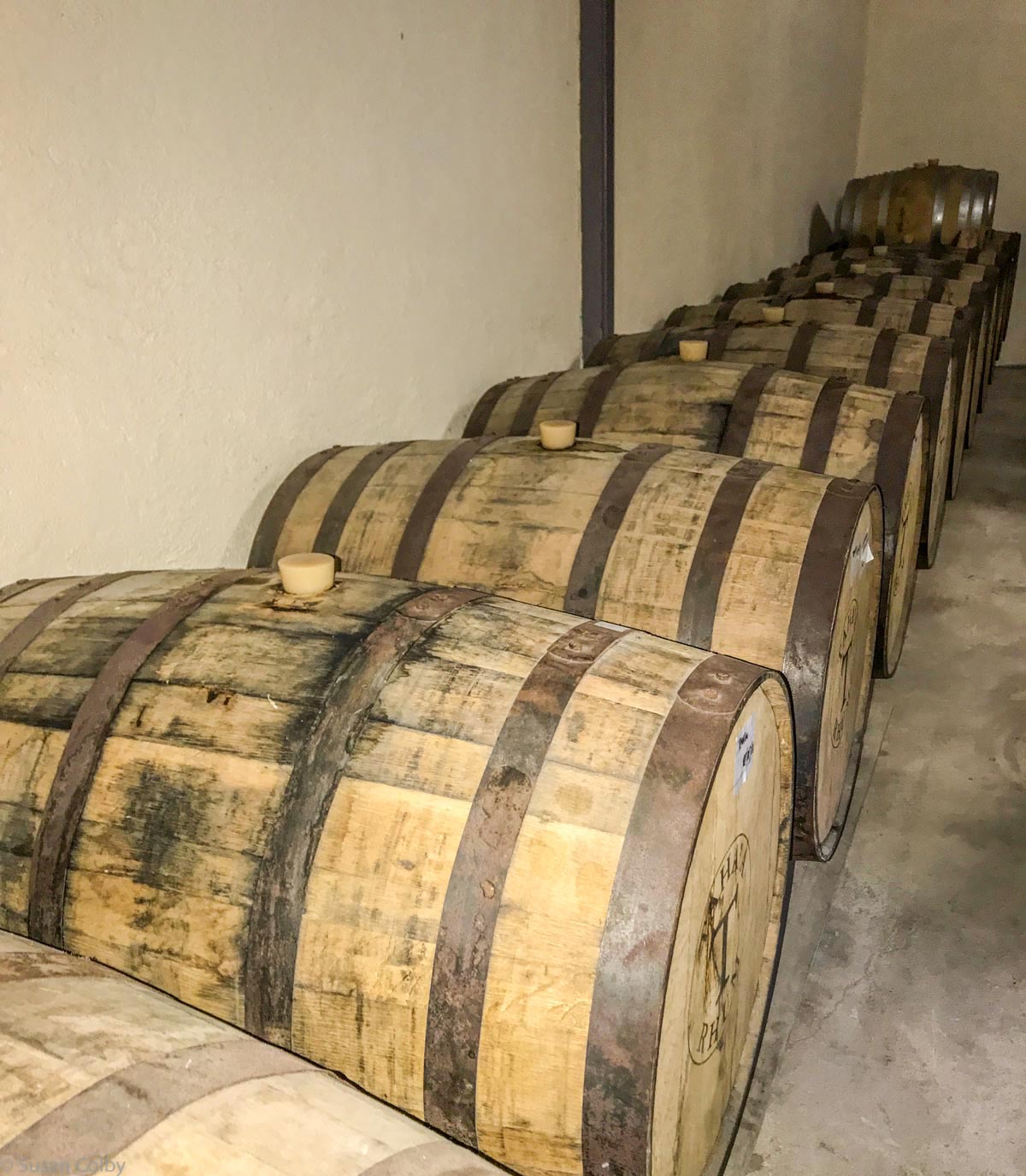 ageing in oak barrels