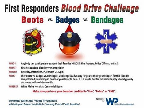 Take a few minutes today, swing by @wphospital and help save a life. #GiveBlood #GreenburghFireFighters #Greenburgh #Fairview #Hartsdale #Greenville #Edgemont