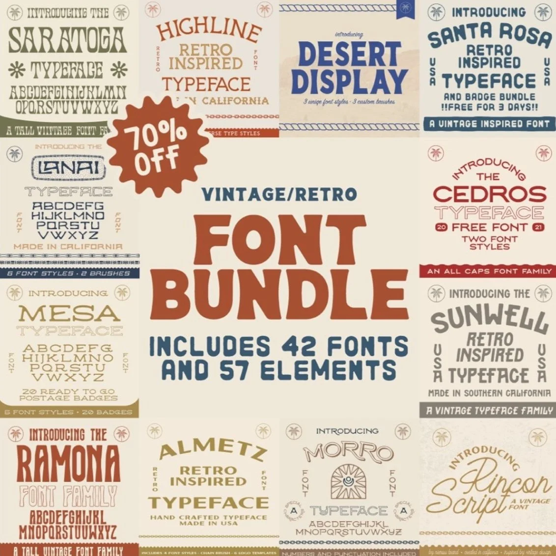 Vintage Font Bundle