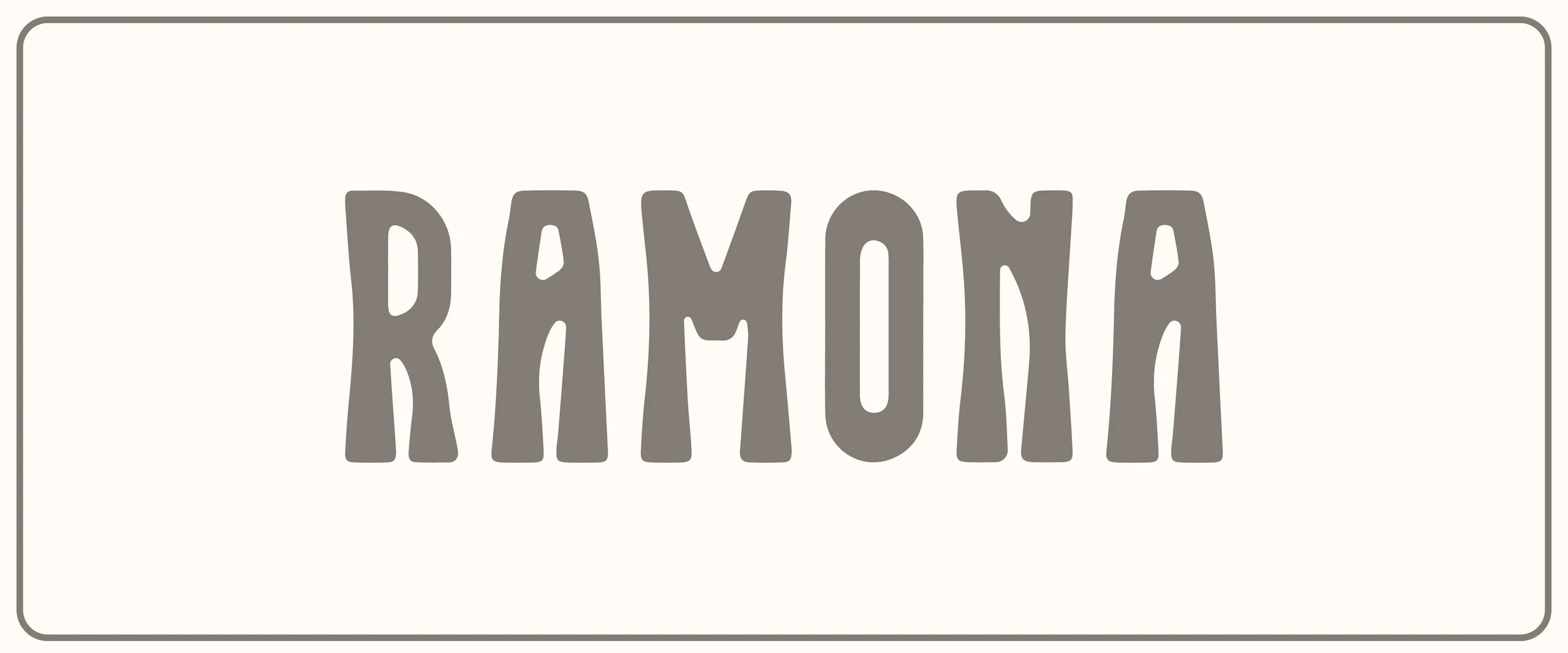 Ramona Typeface