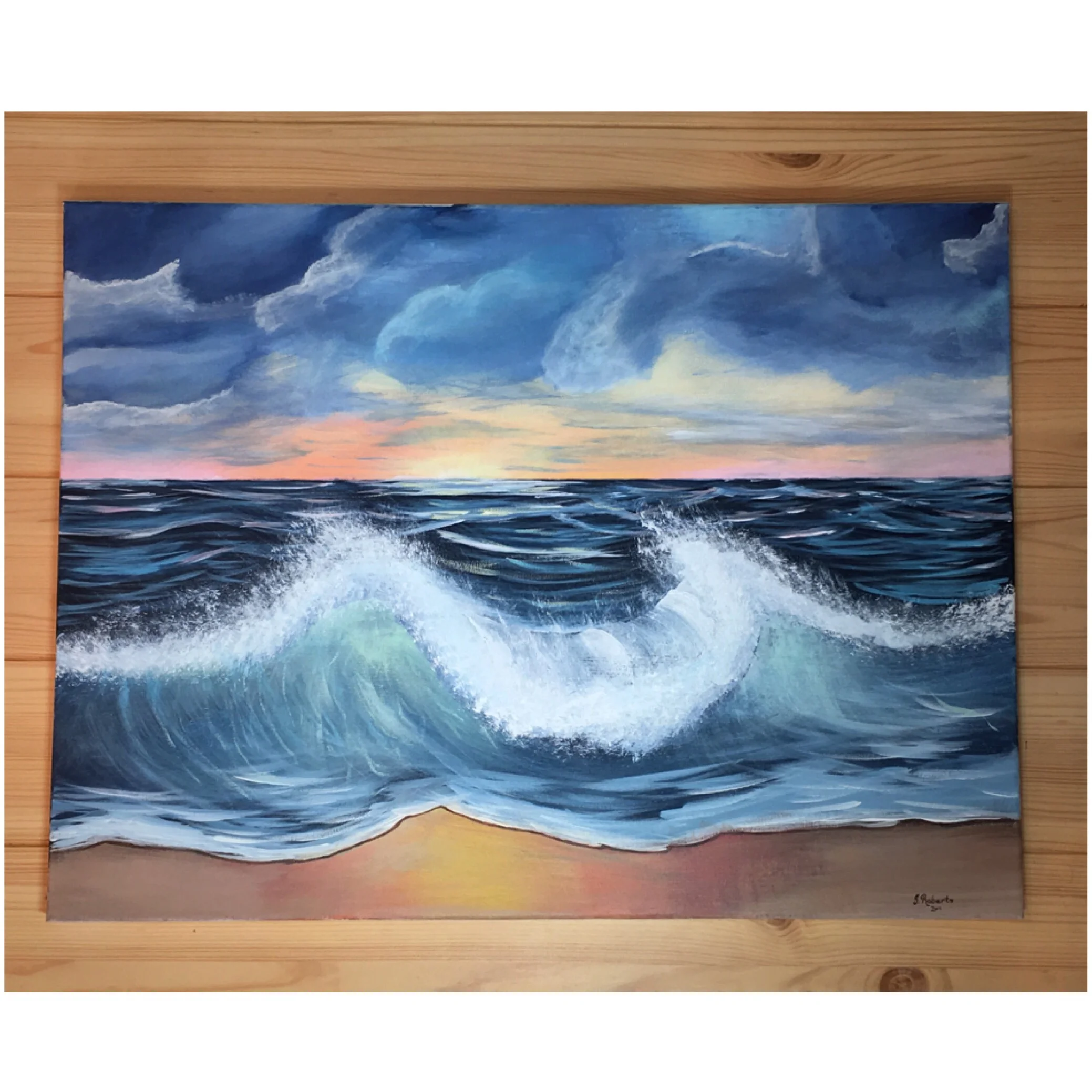  Original commission sold to private collector.  18 x 24 Acrylic 