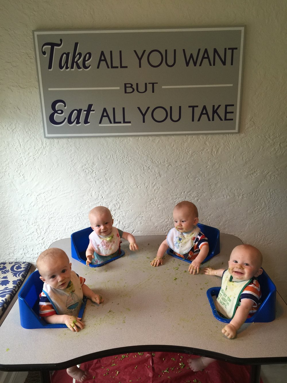 ...the aftermath of Baby Led Weaning with quadruplets