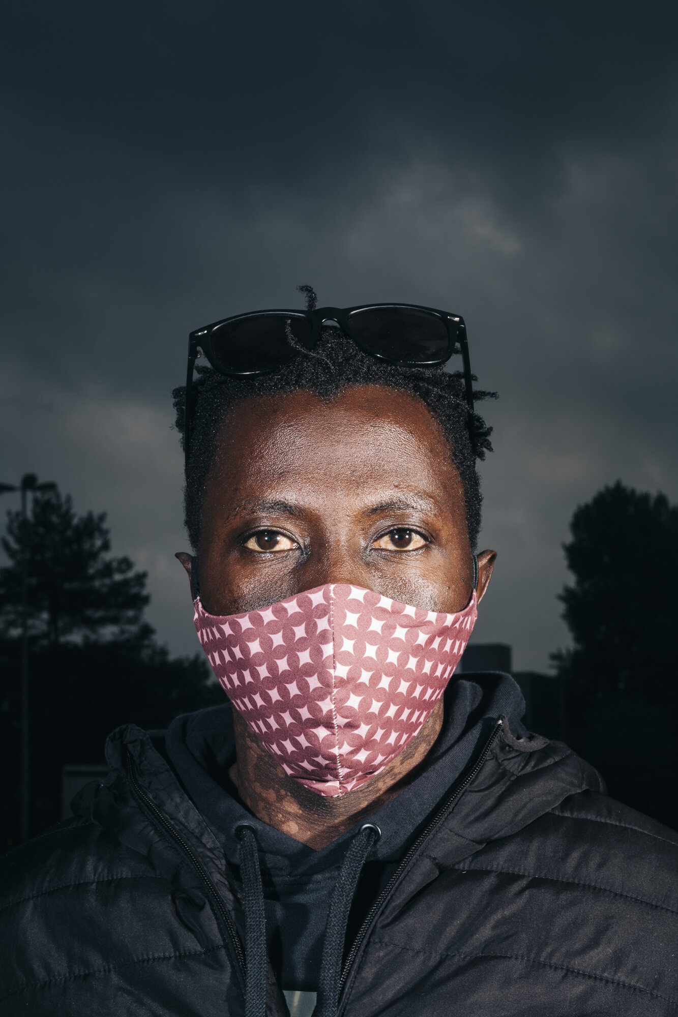  Omar poses for a portrait. He is an activist and criticizes the conditions in the refugee shelter „Lindenstraße“ in Bremen in the context of the Corona crisis. In April 2020 about 600 refugees are accommodatedhere, with more than 150 confirmed cases