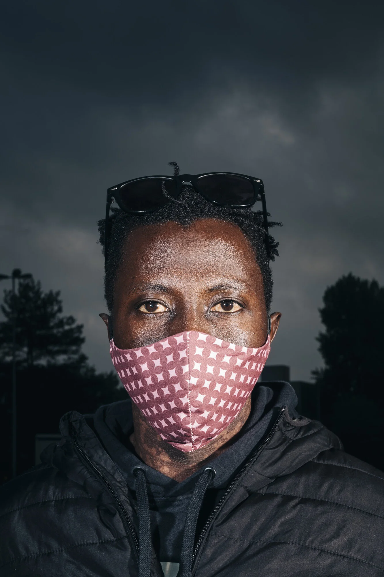  Omar poses for a portrait. He is an activist and criticizes the conditions in the refugee shelter „Lindenstraße“ in Bremen in the context of the Corona crisis. In April 2020 about 600 refugees are accommodatedhere, with more than 150 confirmed cases