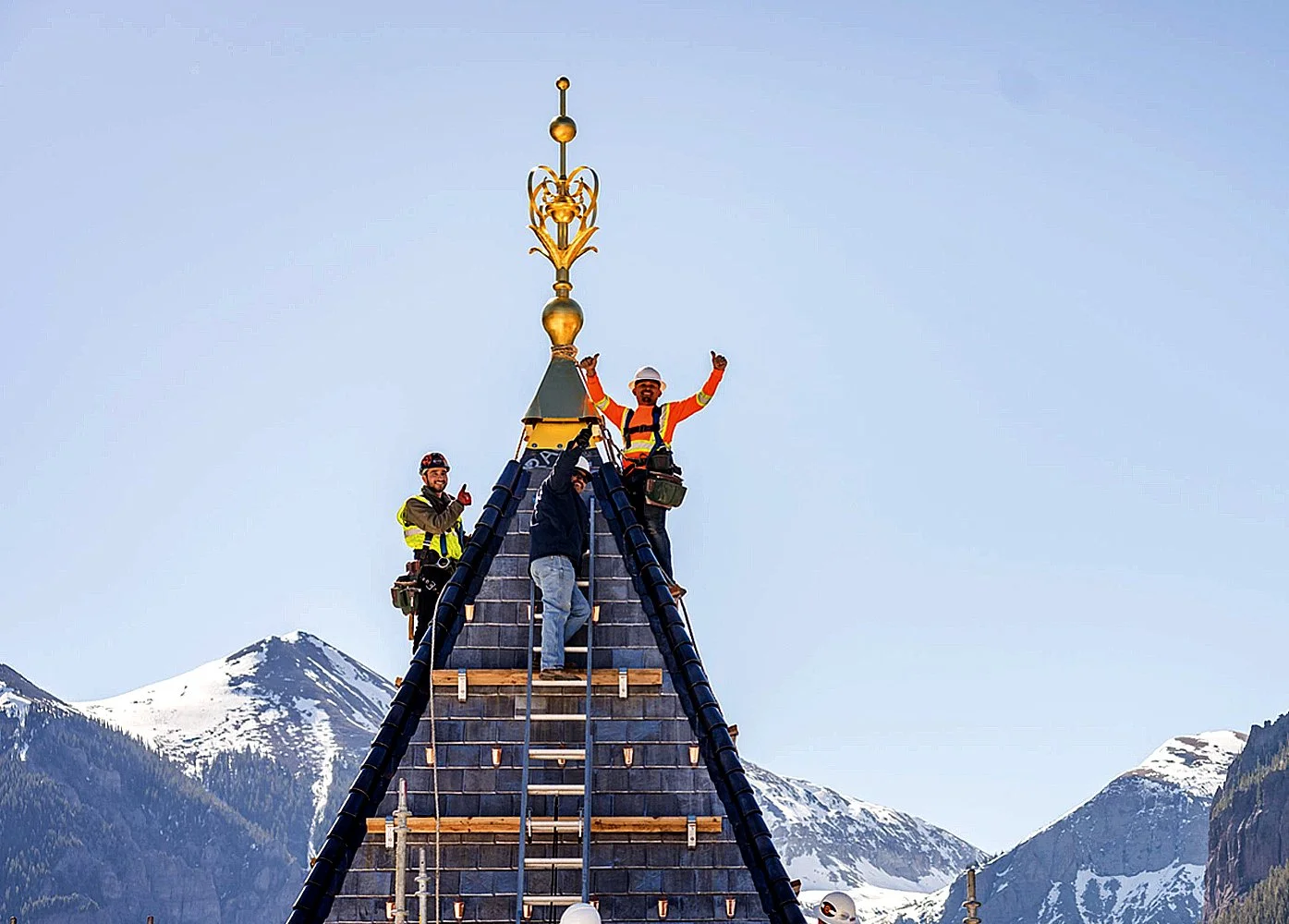 Gilded Finial: Telluride Nugget Building