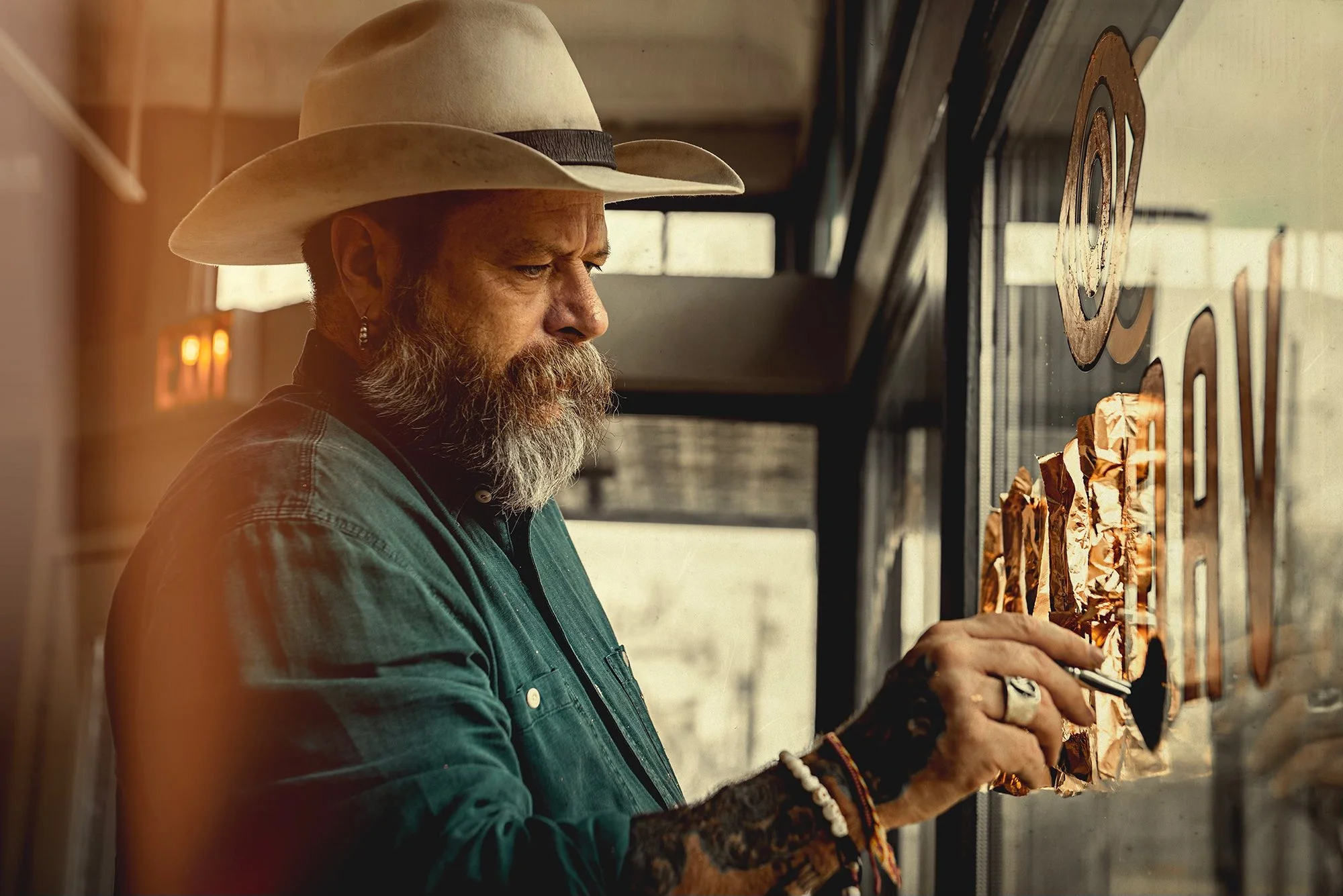 Copper Leaf Signage: Vagabond Hats Dallas