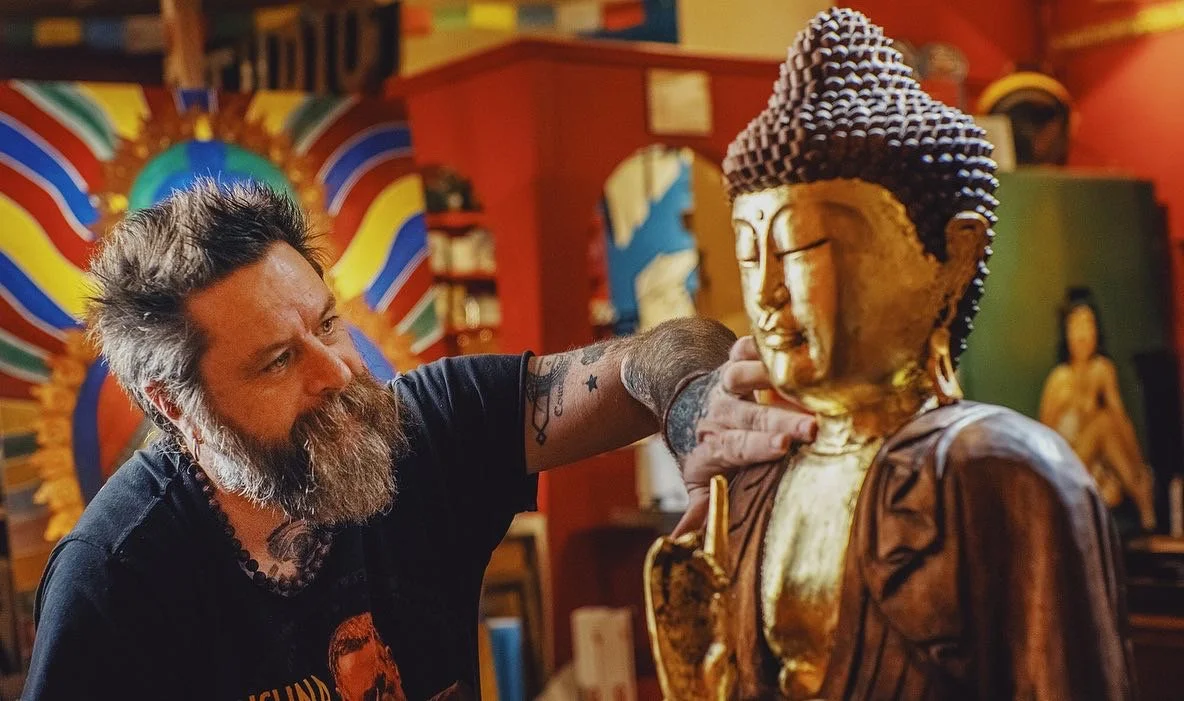 Gold Leaf: Wooden Buddha