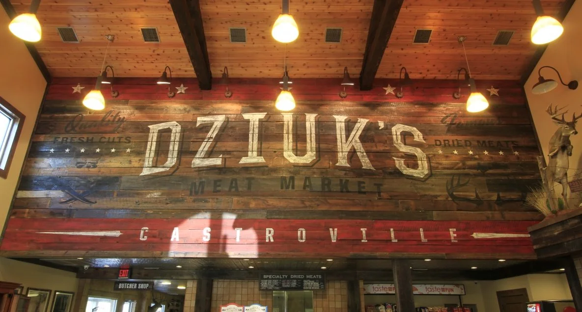 Sign Painting: Dziuks Meat Market Castroville