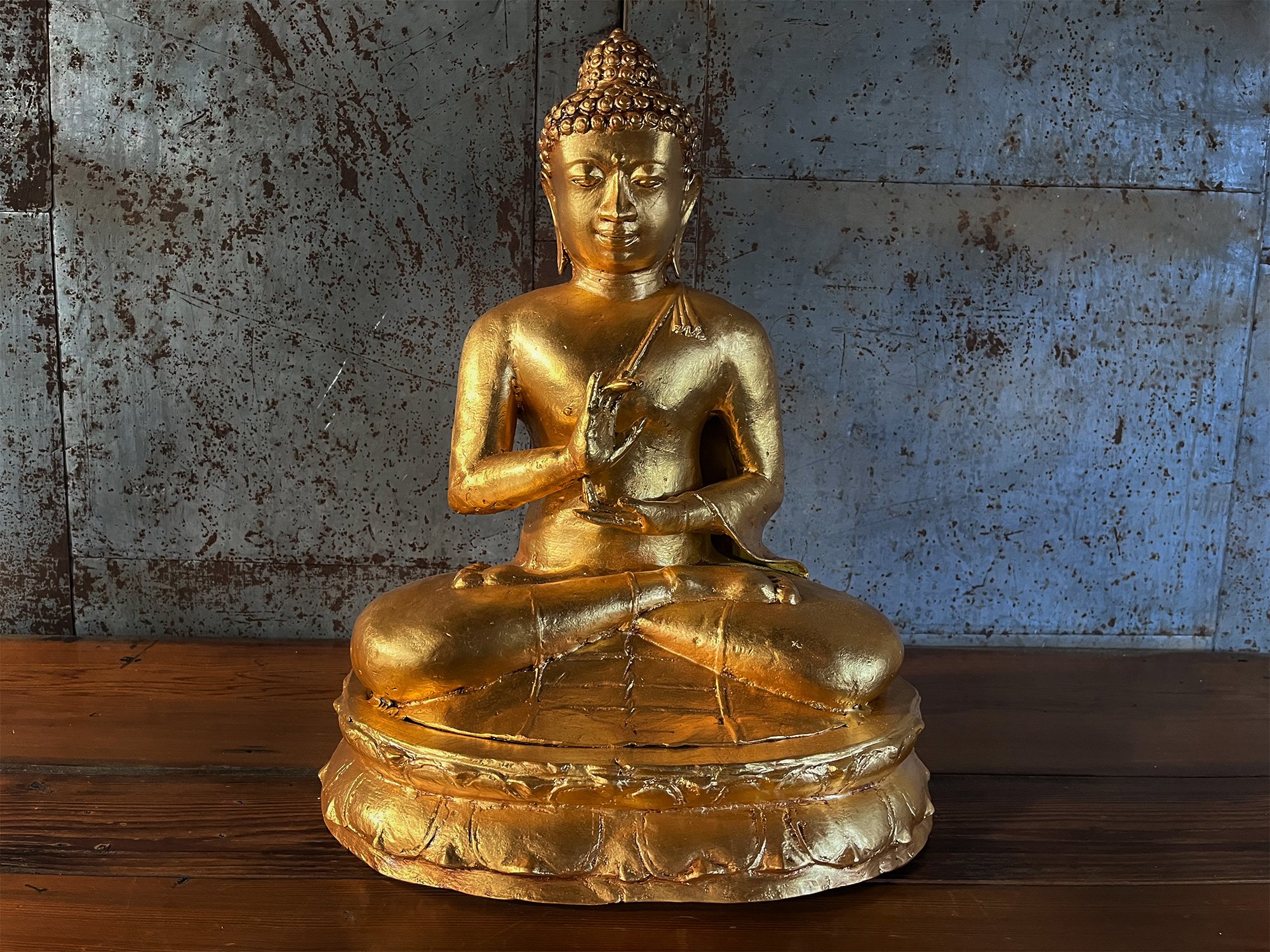 Statuary Gilding: Ancient Bronze Buddha