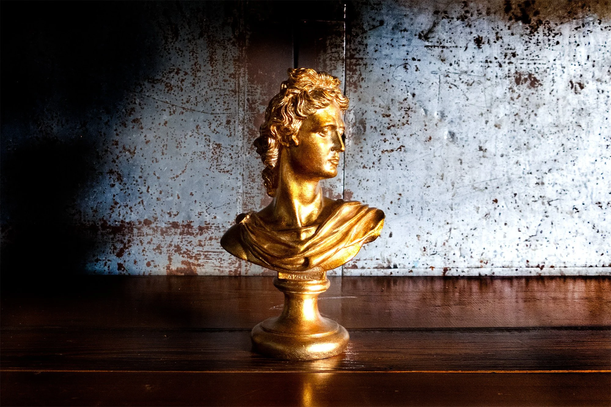 Statuary Gilding: Marble Apollo Statue