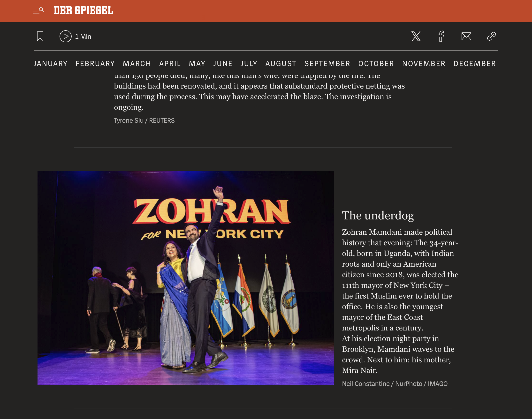 Selected for the Best Pictures of 2025 in "Der Spiegel," in the November section of review.
