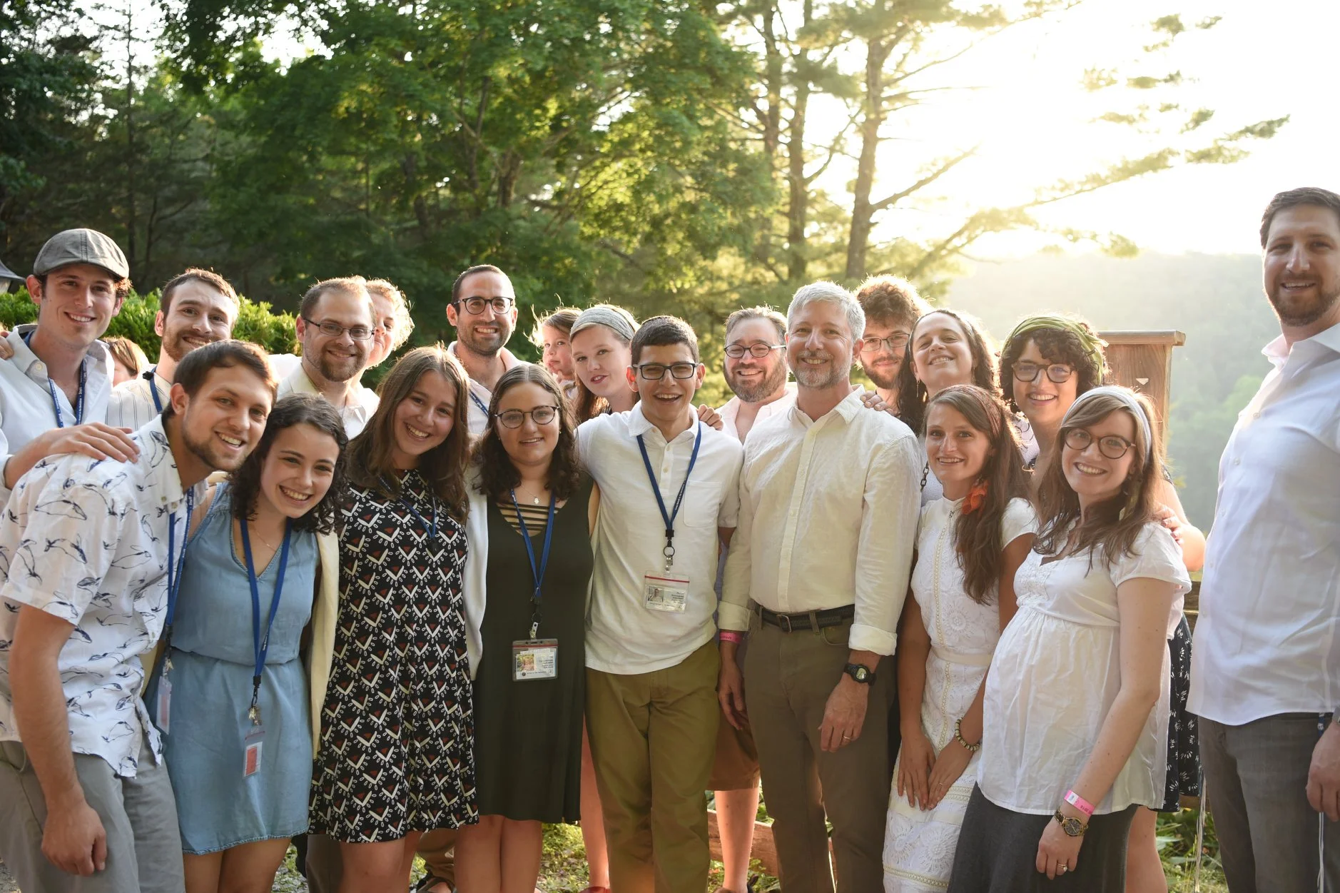 Rabbi Daniel Nevins (front row, 4th from right) at Camp Ramah in the Berkshires